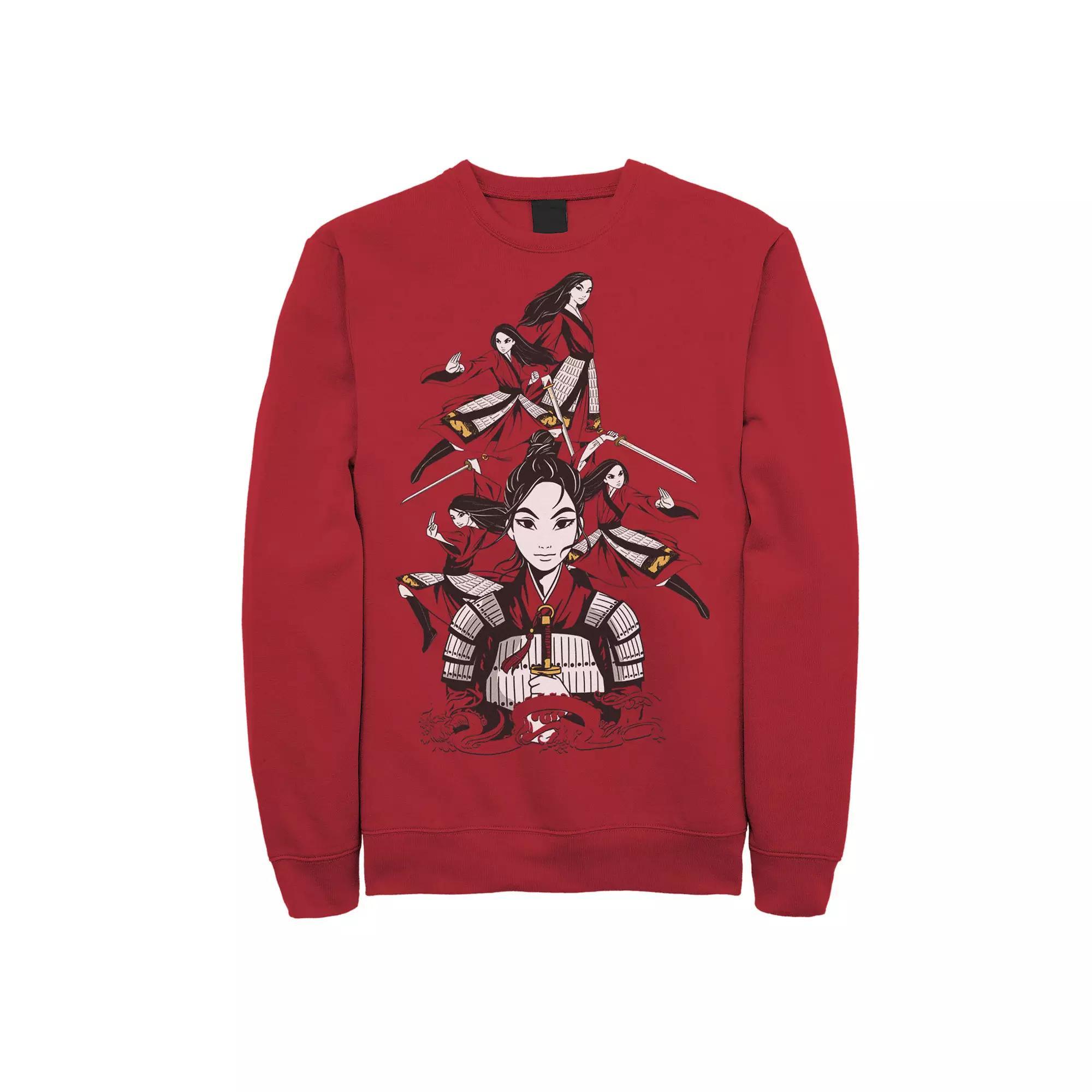 Disney's Mulan Men's Poses Sweatshirt, Size: Small, Red Product Image