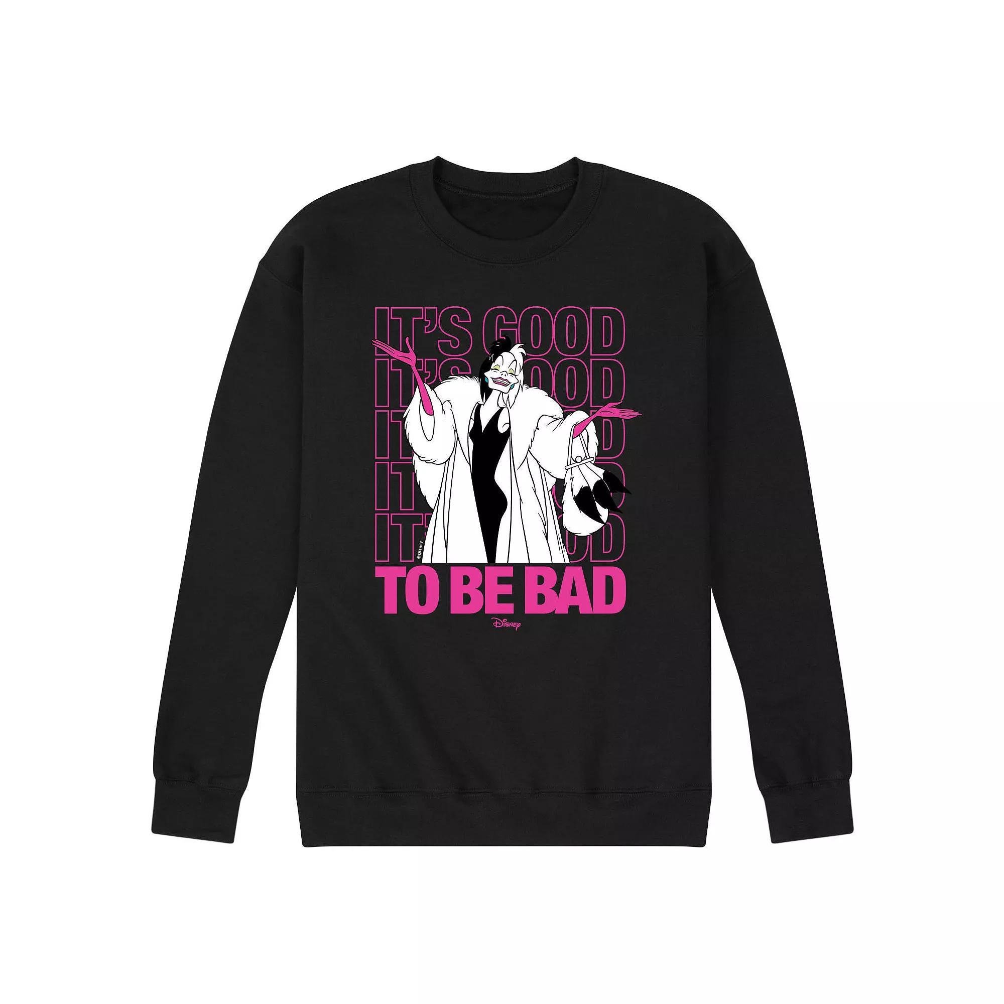 Disney Villains Men's Good To Be Bad Fleece Graphic Tee,  Product Image