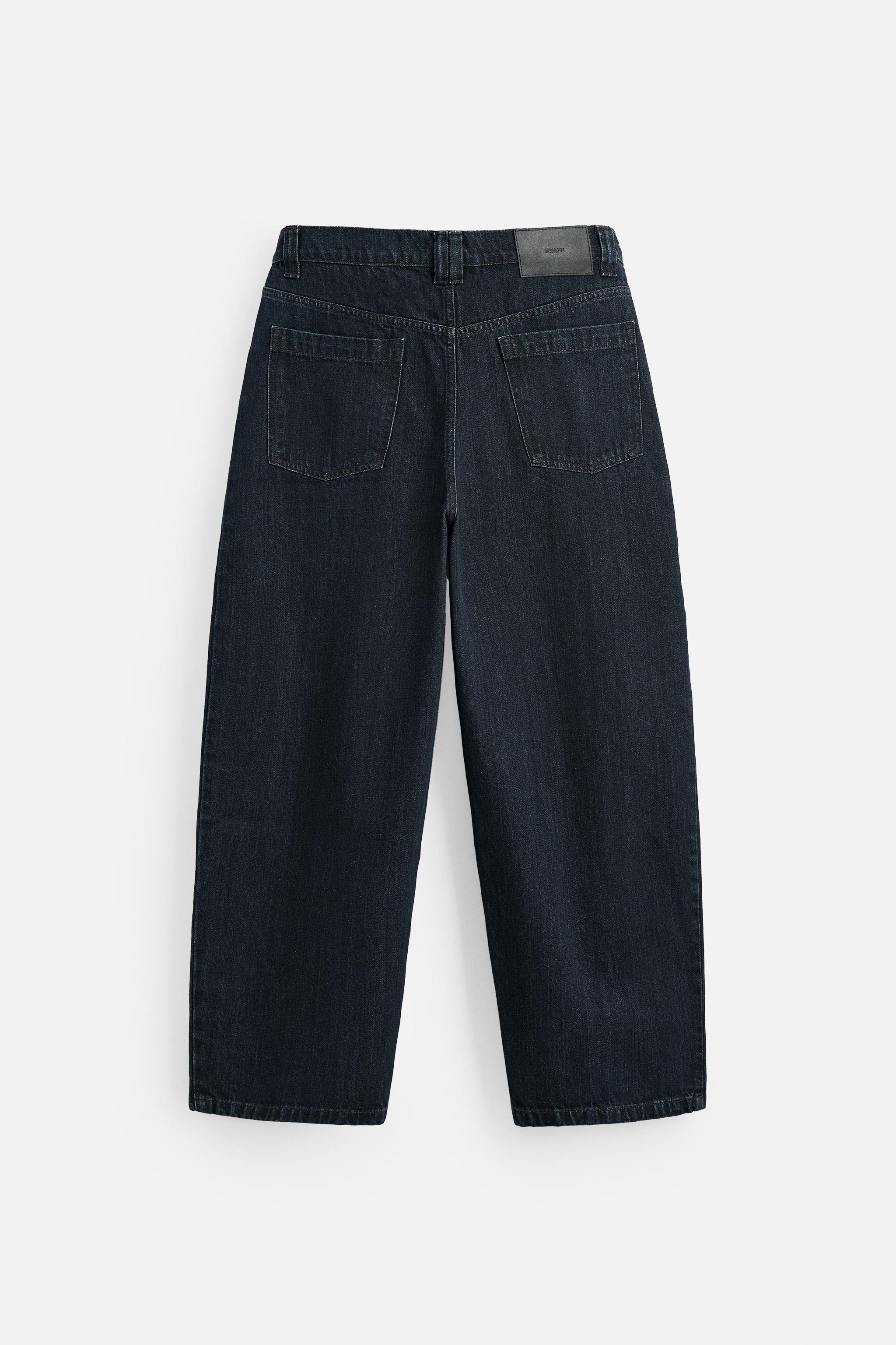 PLEATED WIDE LEG JEANS Product Image