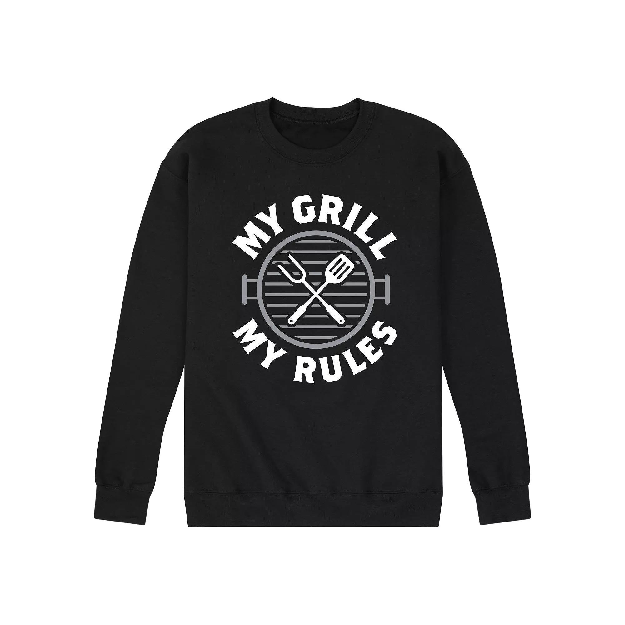 Men's My Grill My Rules Sweatshirt, Size: XXL, Black Product Image