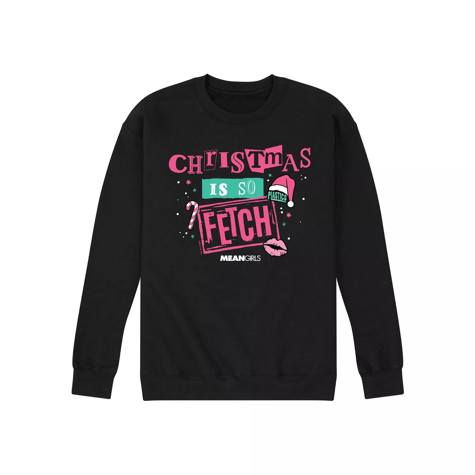 Men's Mean Girls Christmas Is So Fetch Fleece Sweatshirt,  Product Image