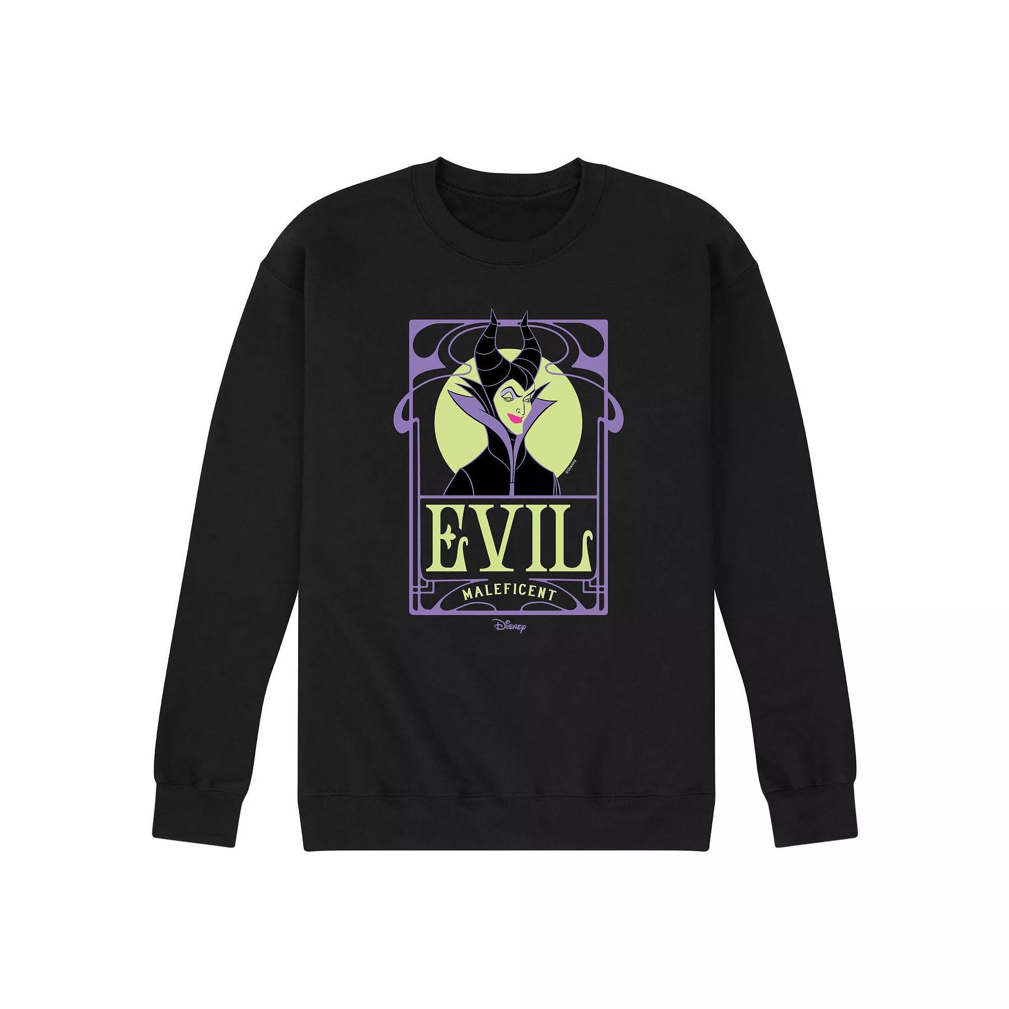 Disney Villains Men's Evil Maleficent Fleece Graphic Tee, Size: Large, Black Product Image