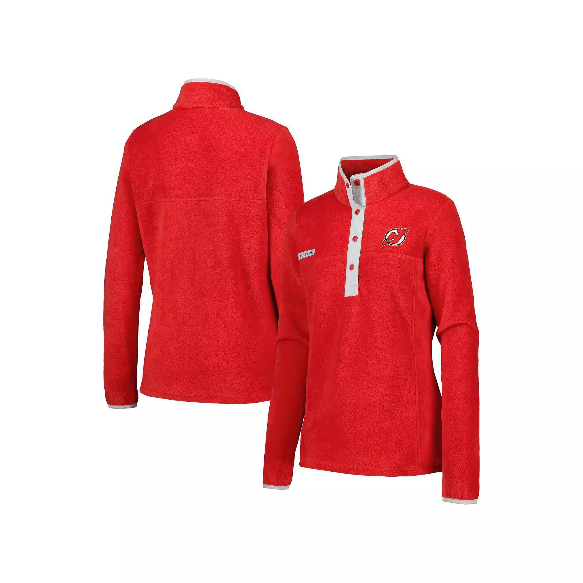 Women's Columbia Red New Jersey Devils Benton Springs Half-Snap Jacket,  Product Image