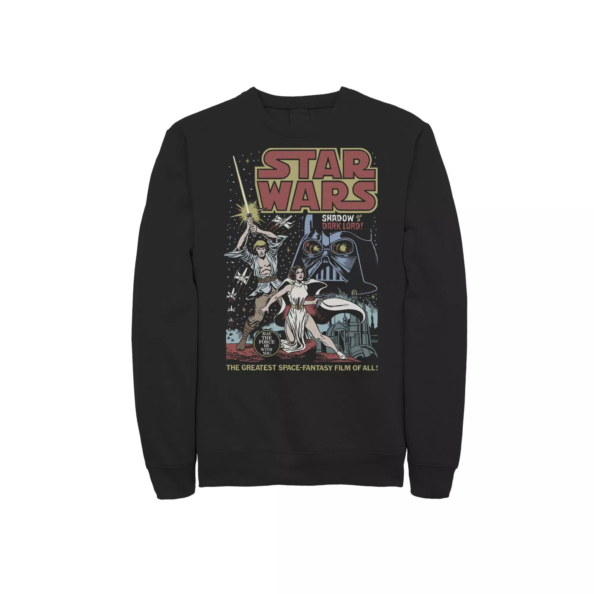 Men's Star Wars Shadow Of A Dark Lord Poster Sweatshirt, Size: Small, Black Product Image