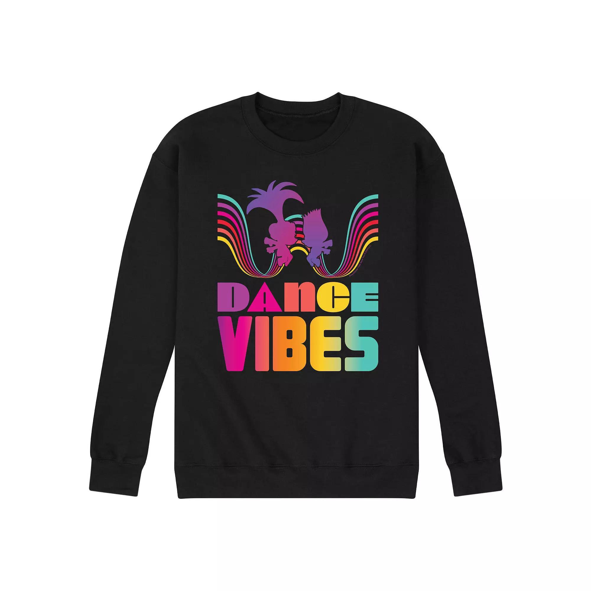 Men's Trolls Dance Vibes Poppy Sweatshirt, Size: Medium, Black Product Image