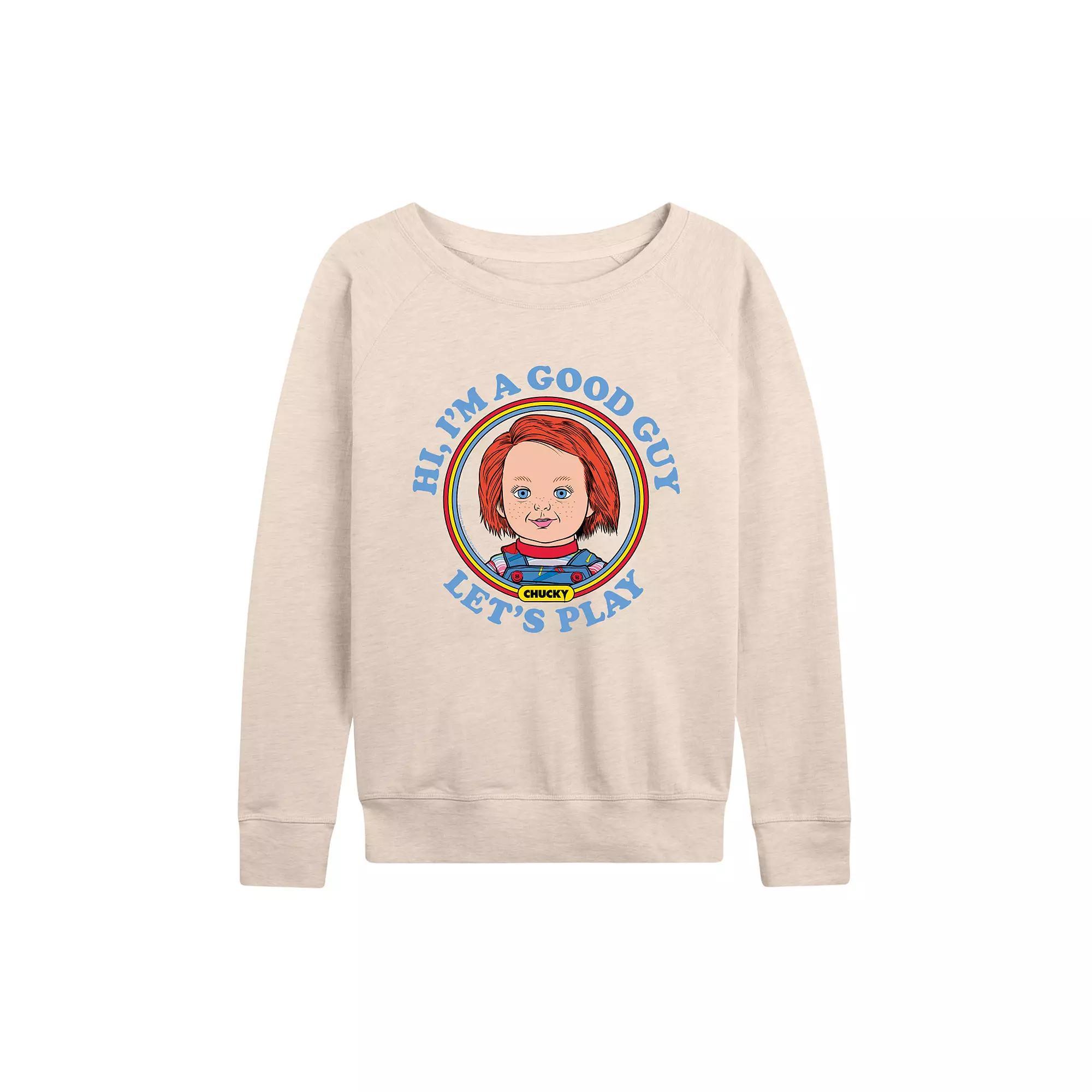 Women's Chucky Let's Play French Terry Long Sleeve Tee,  Product Image