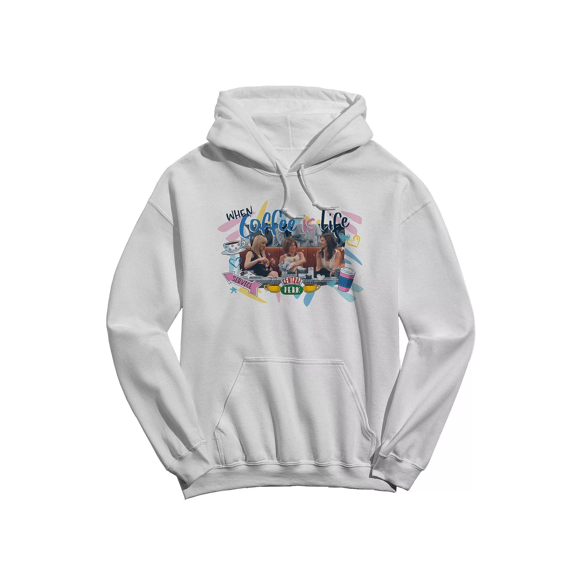 Men's Coffee Is Life Graphic Hoodie, Size: Large, White Product Image