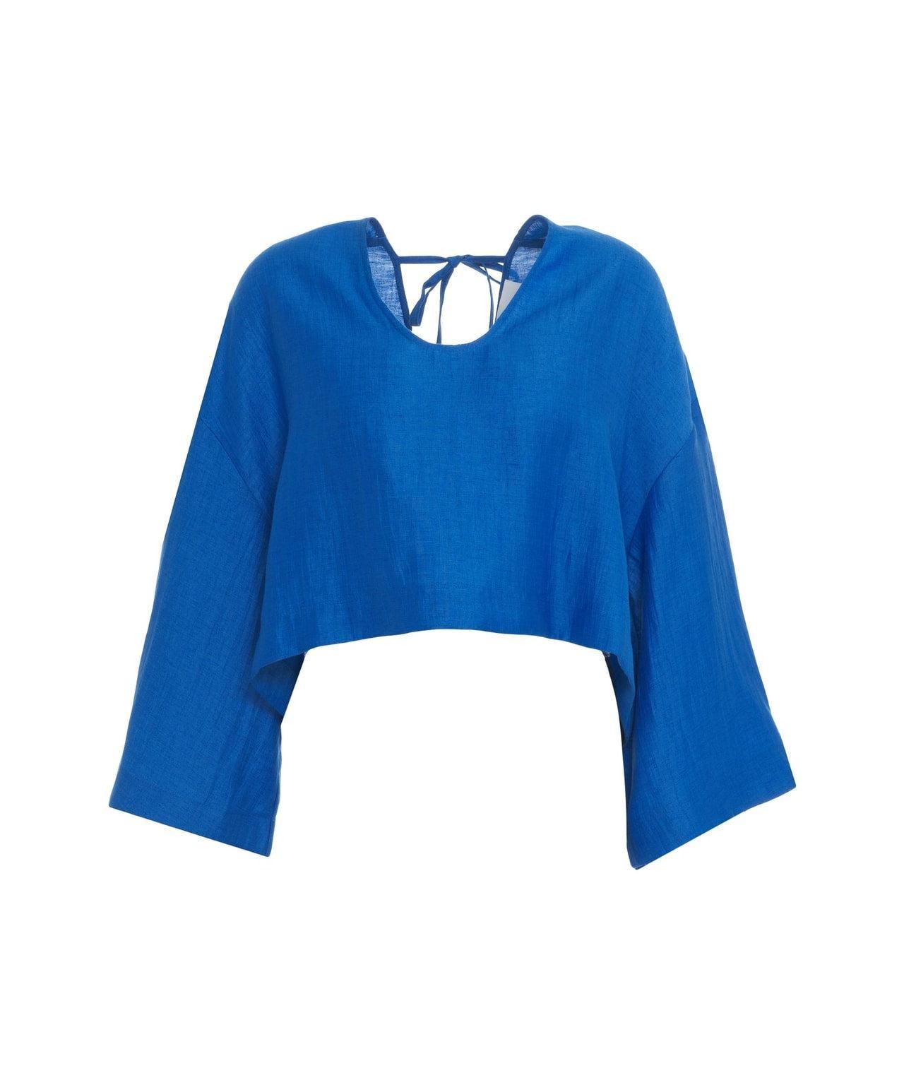 Blouse in linen blend Product Image