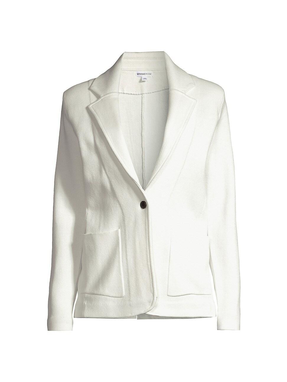 Womens Cotton-Blend Knit Blazer Product Image