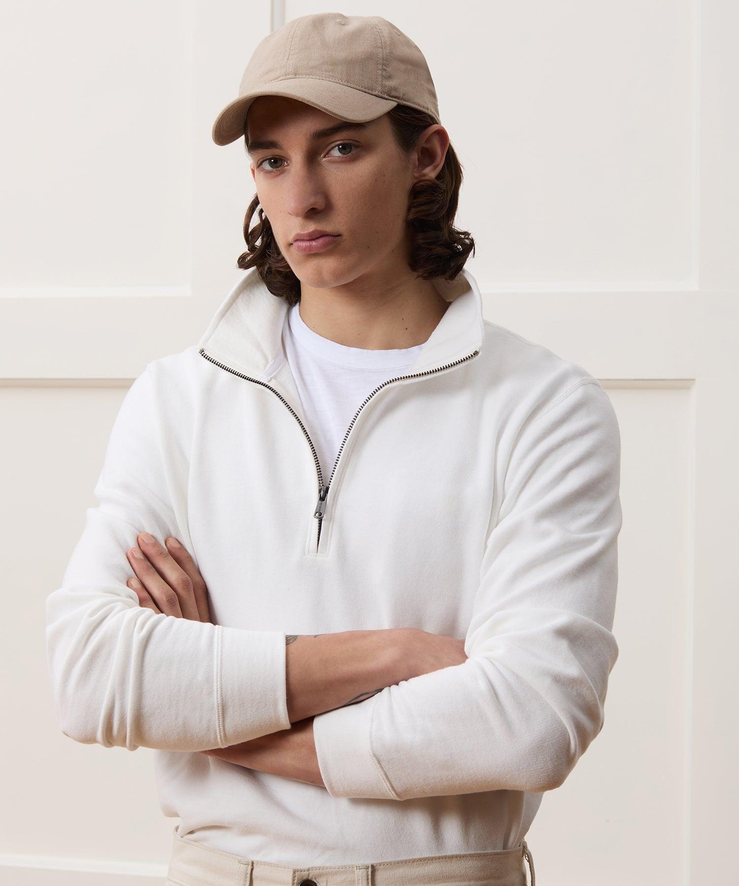 Lightweight Terry Cloth Quarter-Zip Product Image