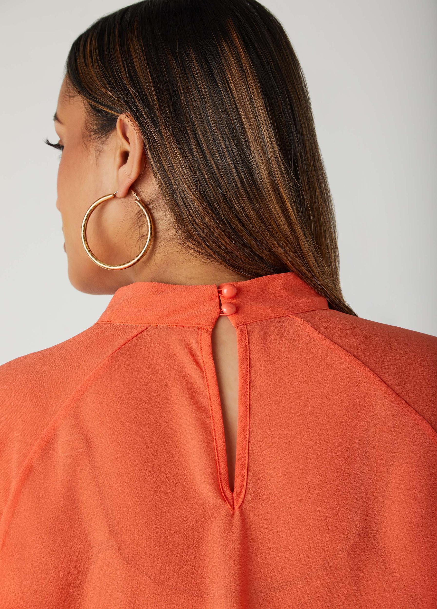 Tiered Ruffled Crepe Top Product Image