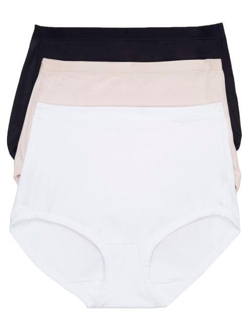 Womens Vanity Fair Body Caress 3-Pack Brief Panties 13438, Enchanted Pink Asst Product Image