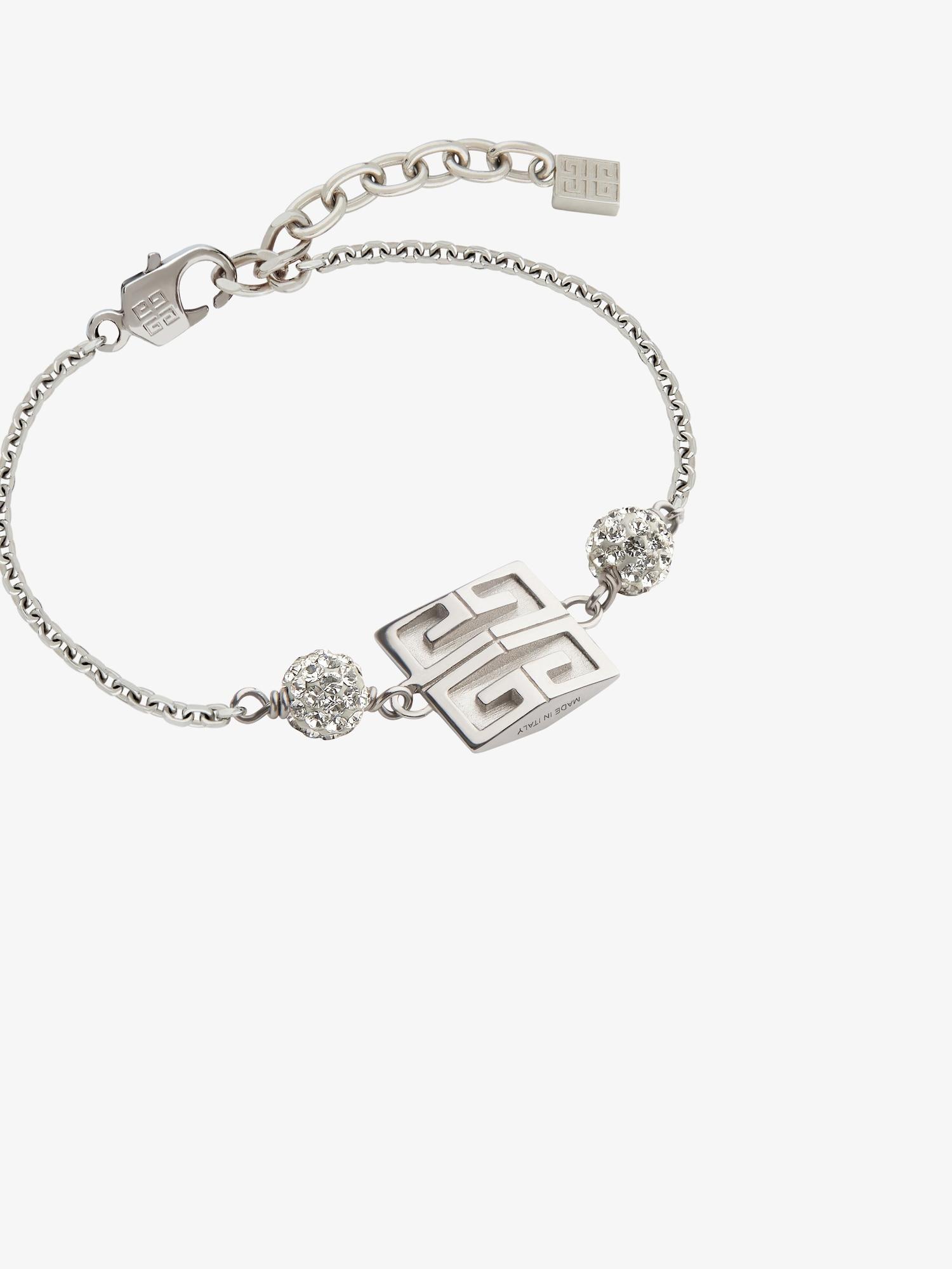 4G bracelet in metal with crystals Product Image