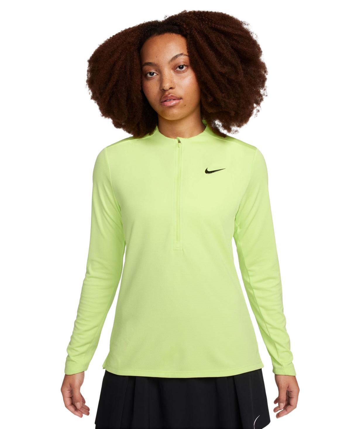 Nike Womens Dri-fit Uv Advantage Half-Zip Top - Lt Lemon Twist Product Image