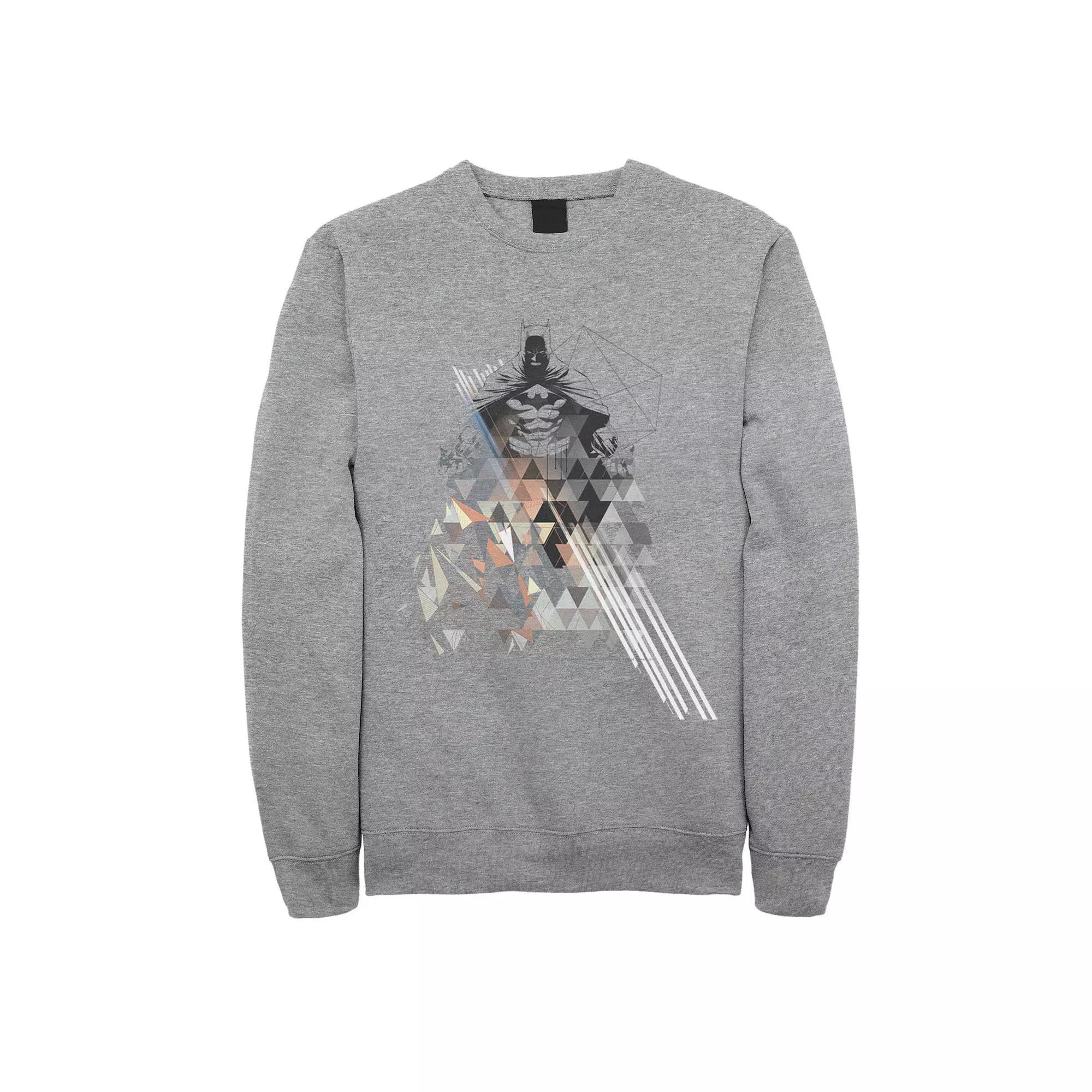 Men's DC Comics Batman Poly Portrait Sweatshirt, Size: 3XL, Athletic Grey Product Image