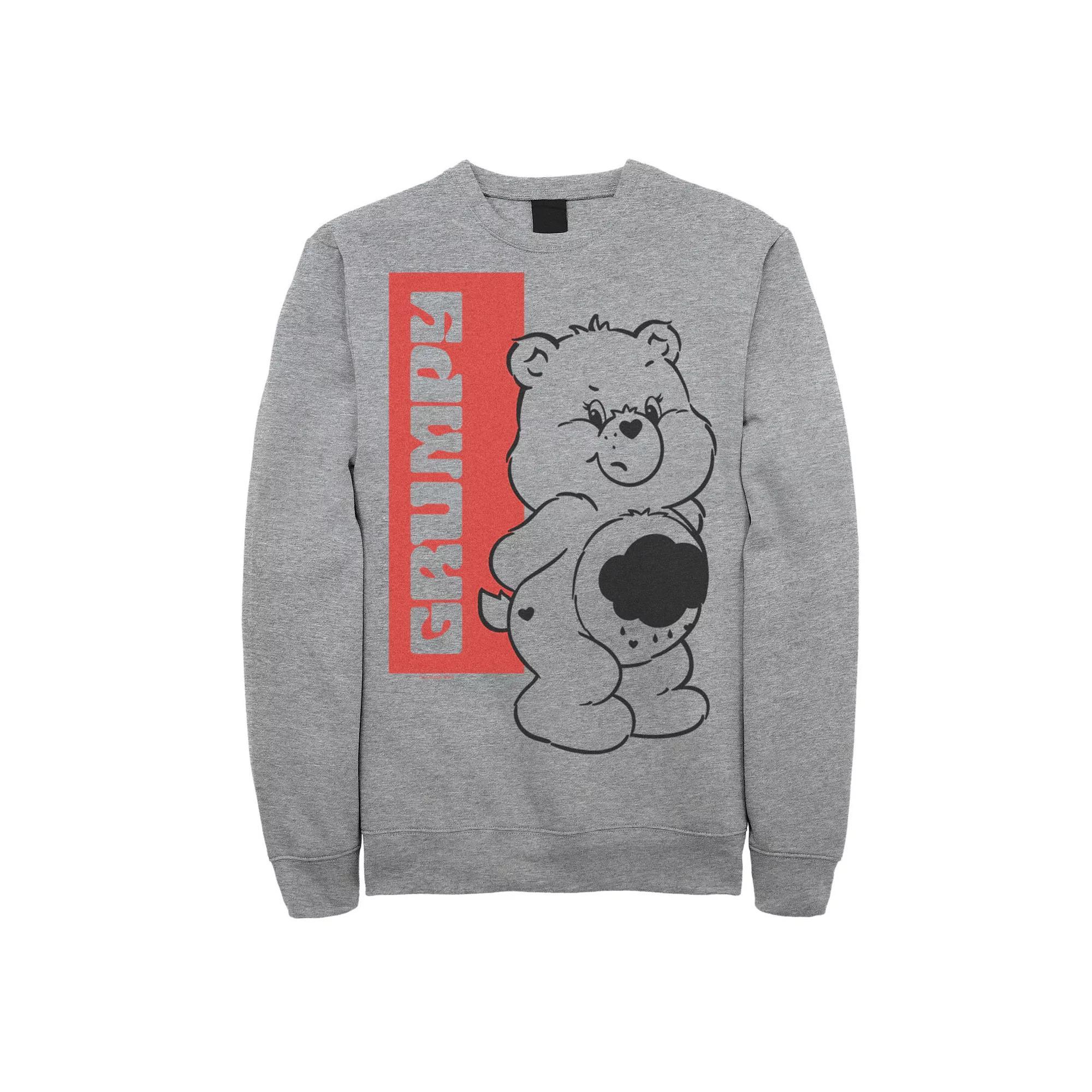 Big & Tall Care Bears Grumpy Bear Sweatshirt, Men's, Size: 3XB, Athletic Grey Product Image