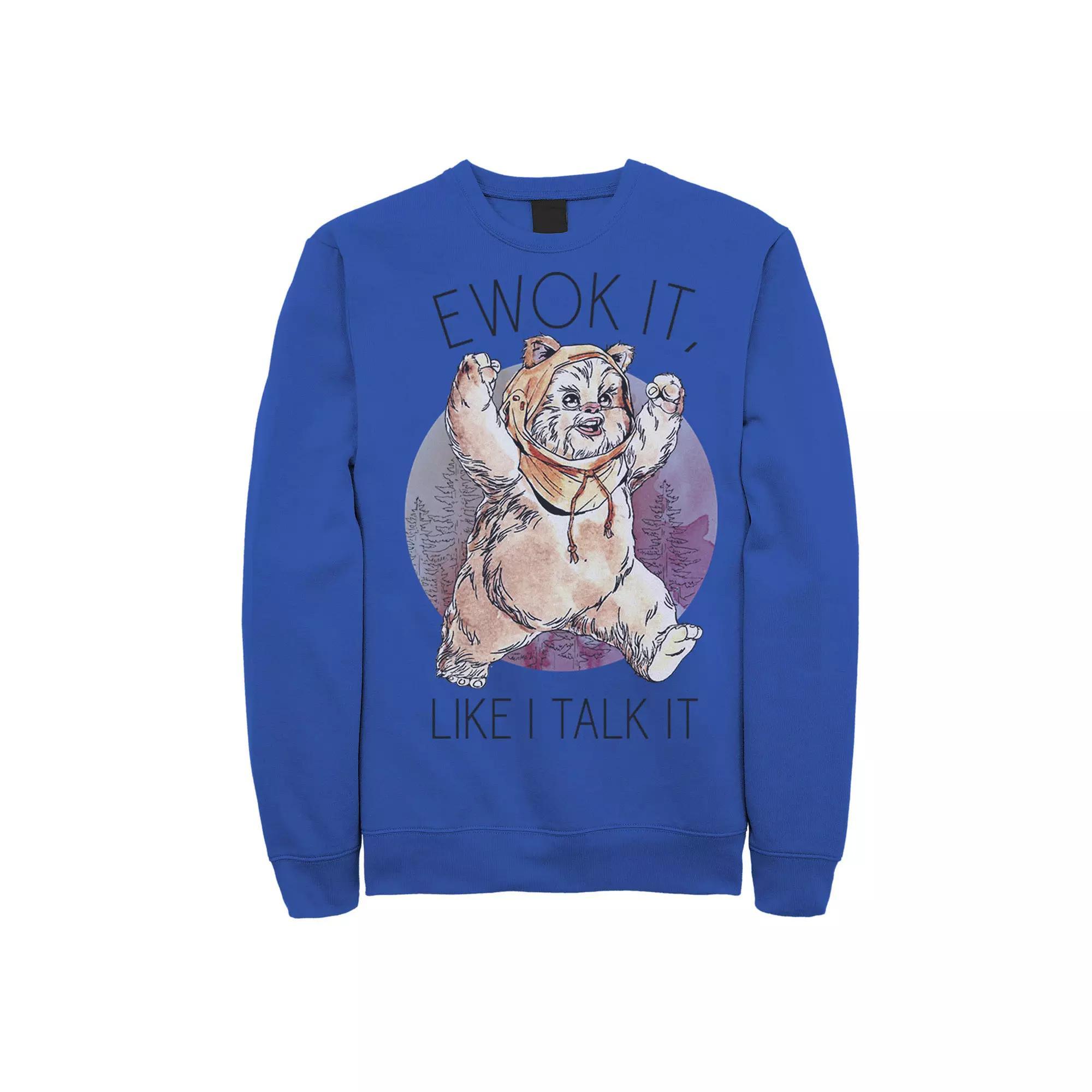 Men's Star Wars Ewok It Sweatshirt, Size: Small, Royal Product Image