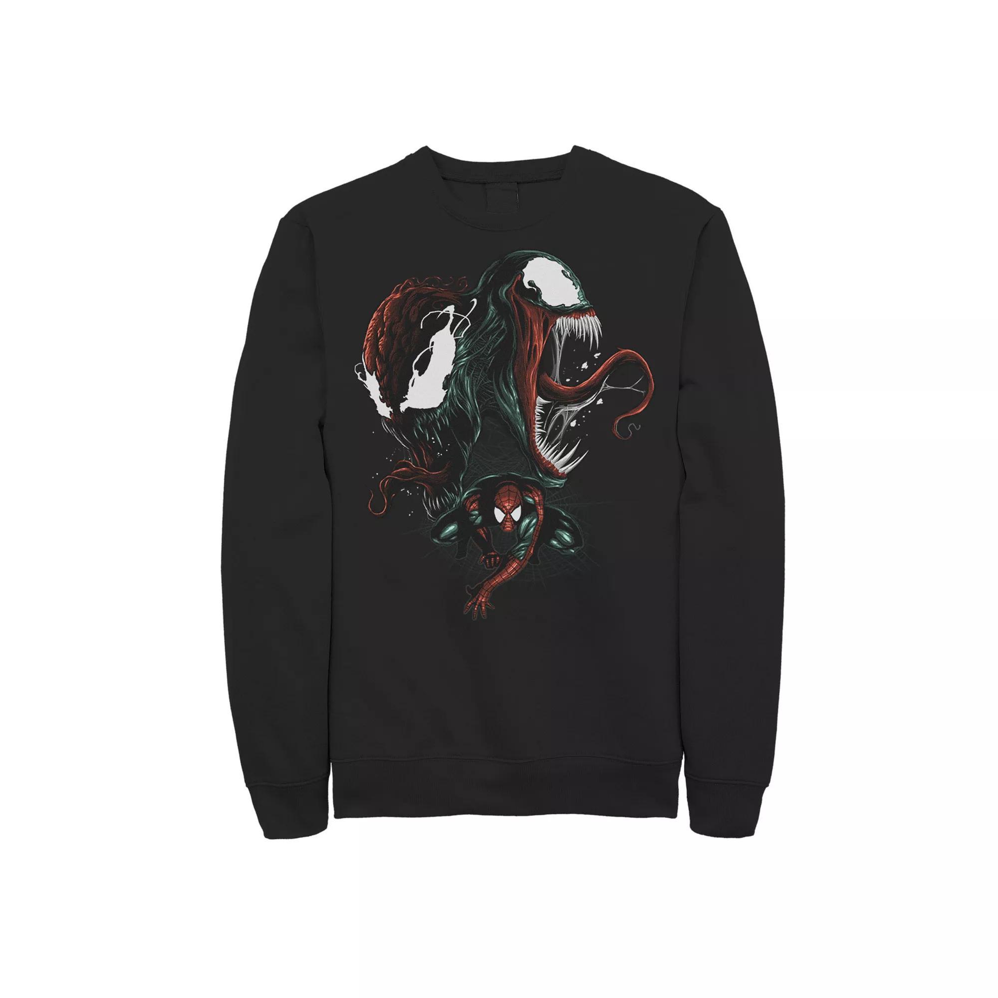 Men's Marvel Spider-Man Venom and Carnage Sweatshirt, Size: Small, Black Product Image