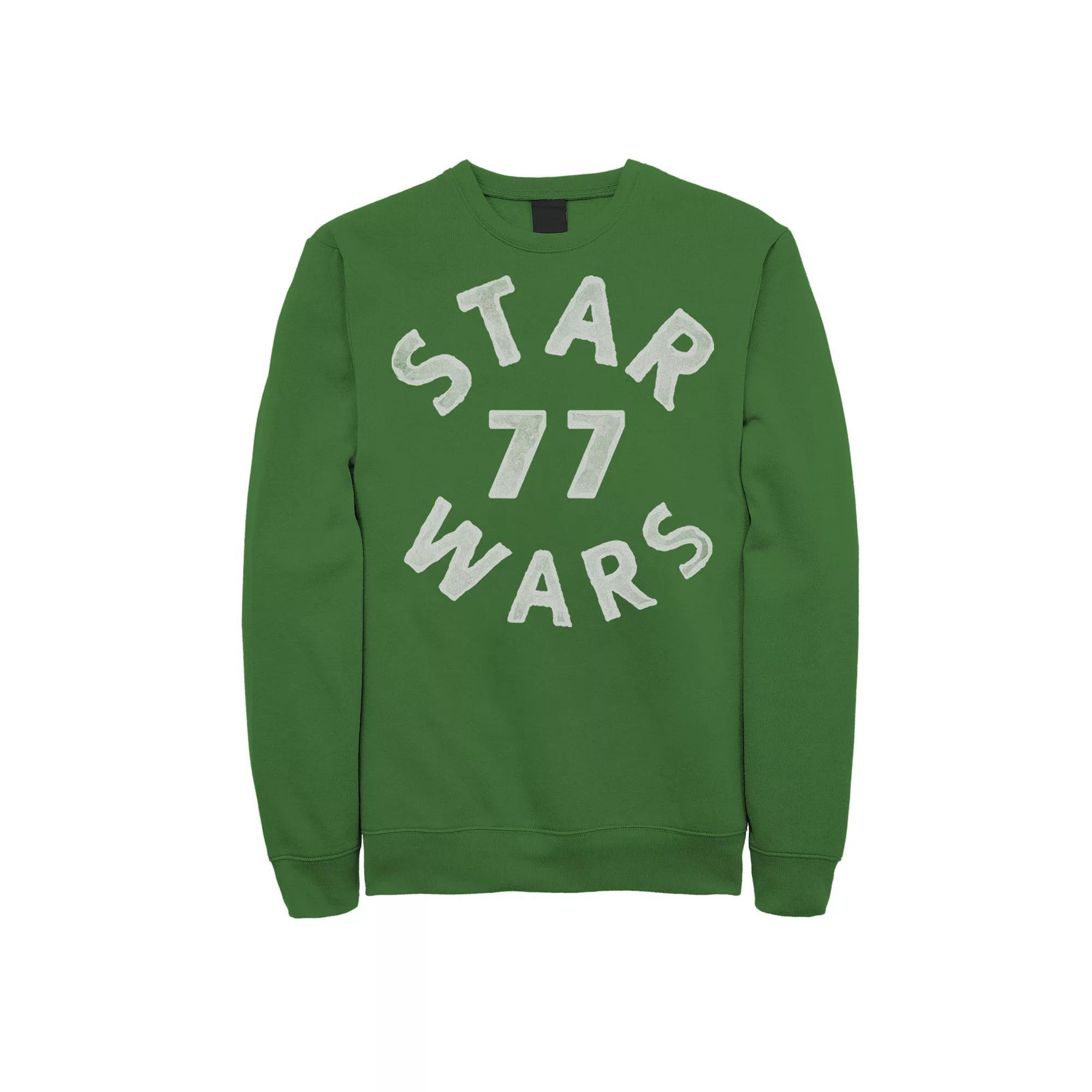 Men's Star Wars Distressed 1977 Logo Sweatshirt, Size: 3XL, Kelly Product Image