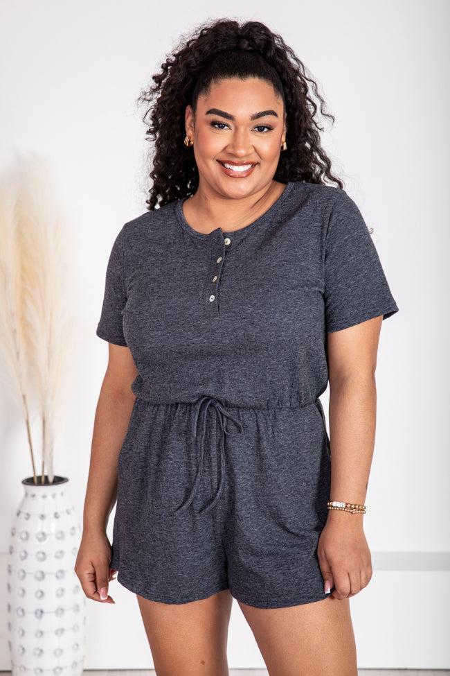 Simple Times Dark Grey Romper FINAL SALE Product Image