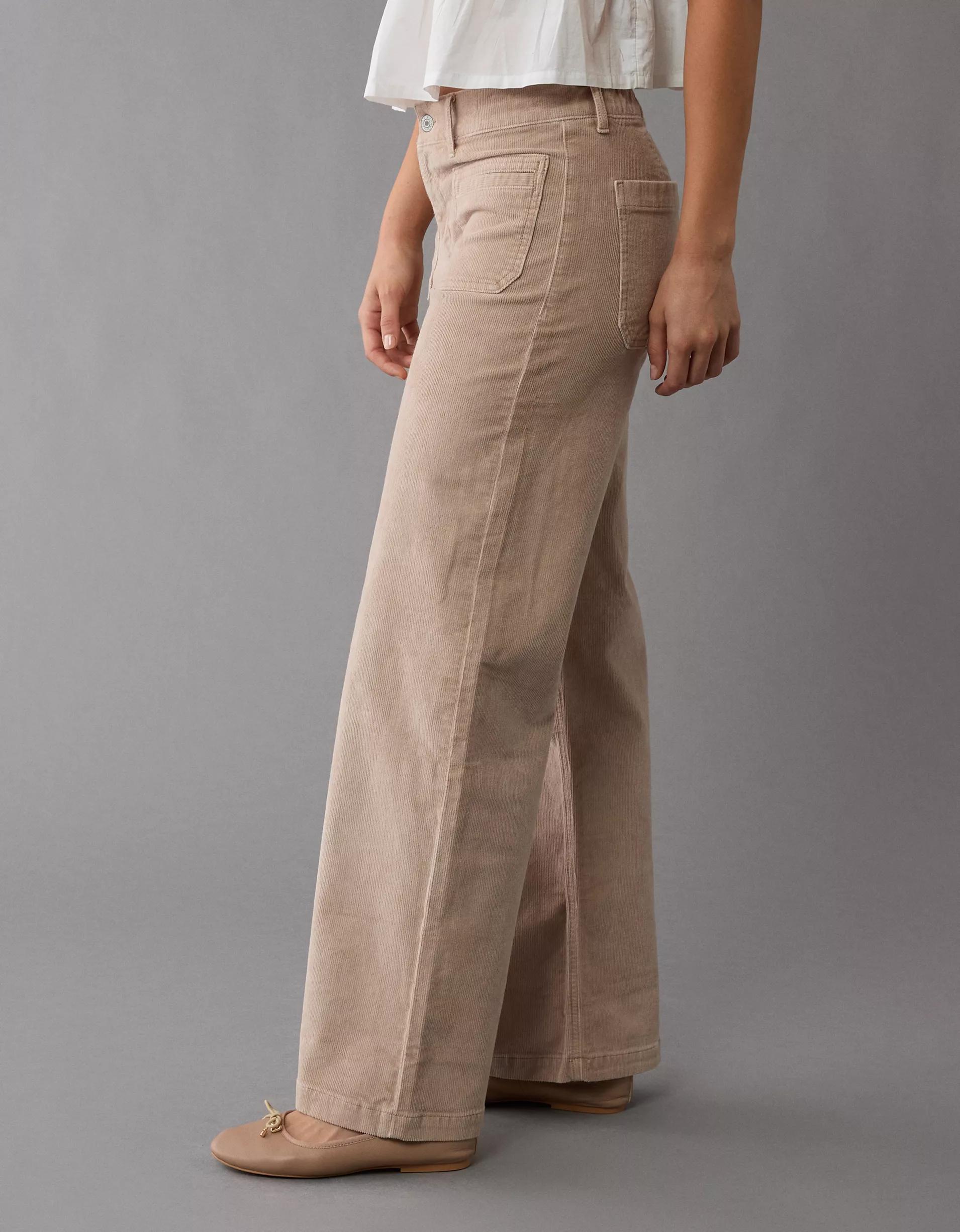 AE Stretch Corduroy Low-Rise Baggy Wide-Leg Pant Product Image