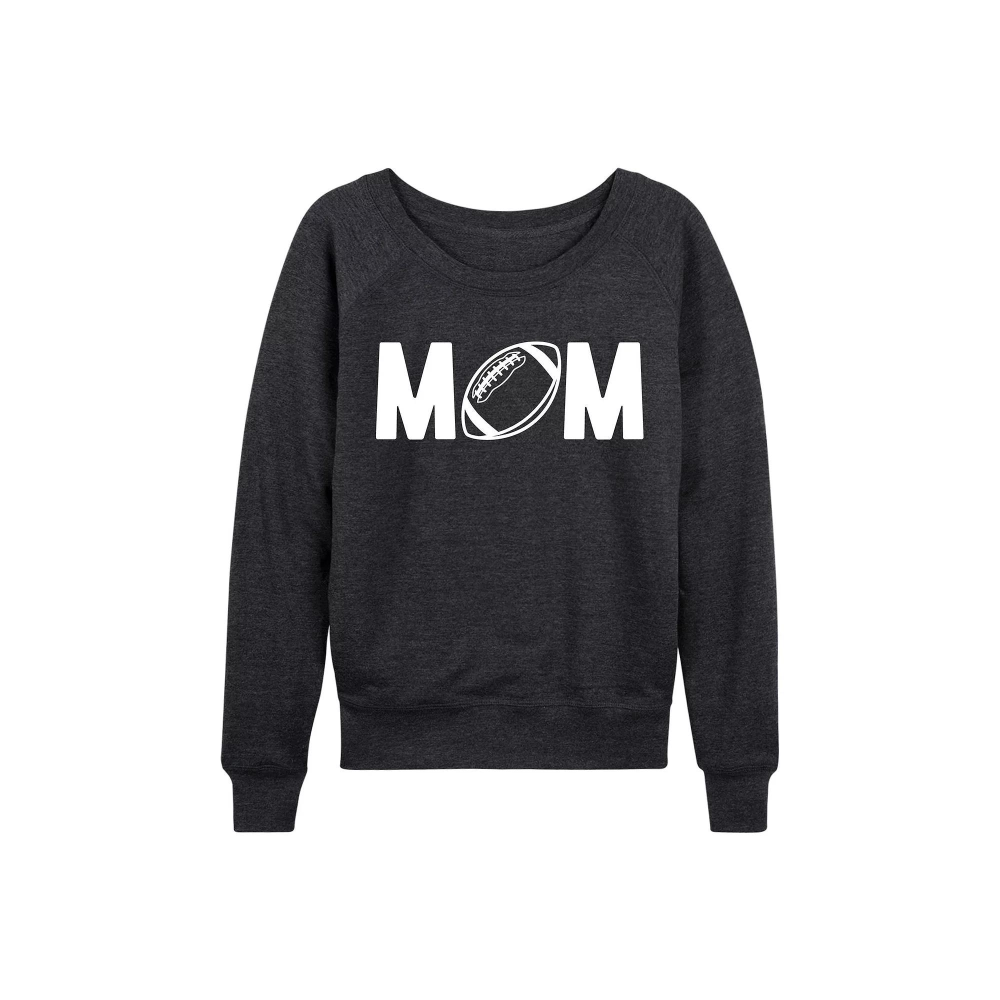 Women's Mom Football French Terry Long Sleeve Tee, Girl's,  Product Image