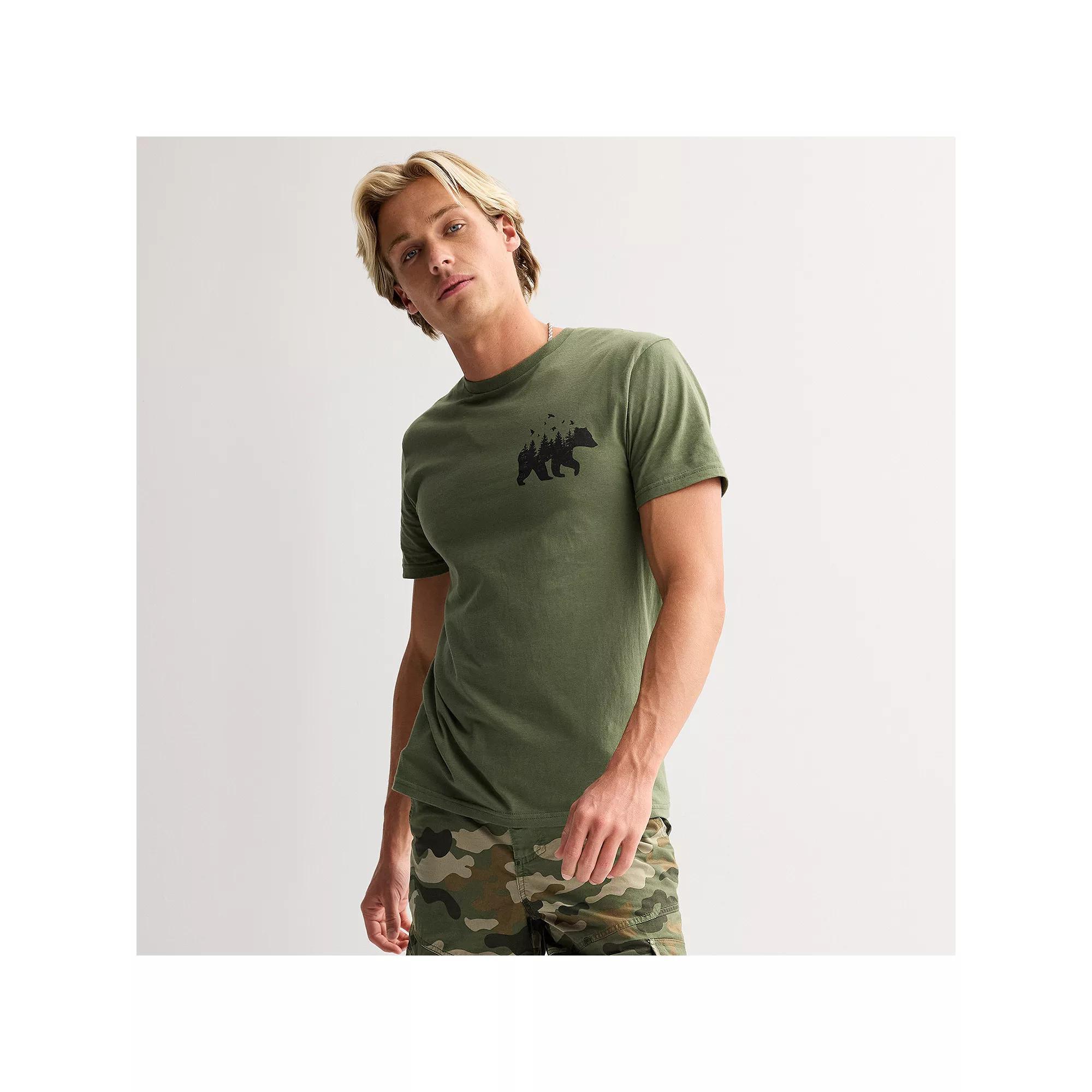 Men's Forest Bear Graphic Tee, Size: XXL, Green Product Image