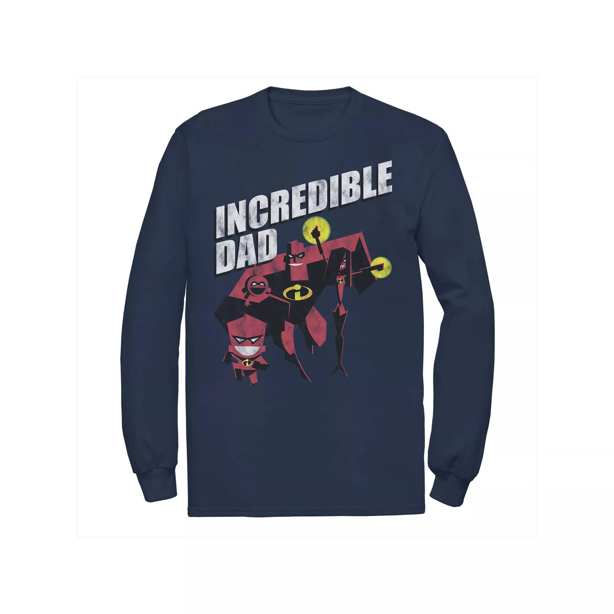 Men's Disney / Pixar Incredible Dad And Kids Tee, Size: XXL, Blue Product Image