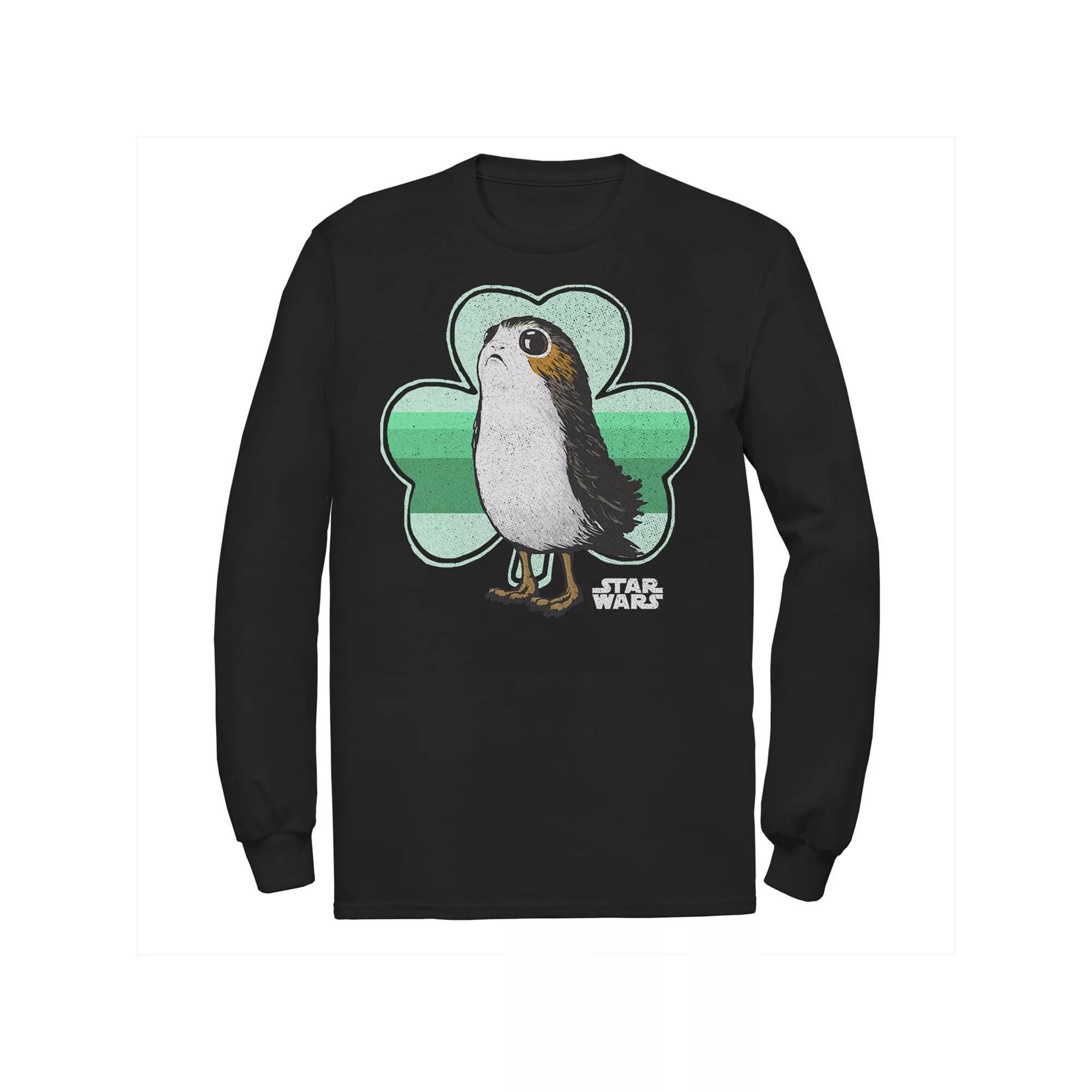 Men's Star Wars Porg Clover Saint Patrick's Day Tee,  Product Image