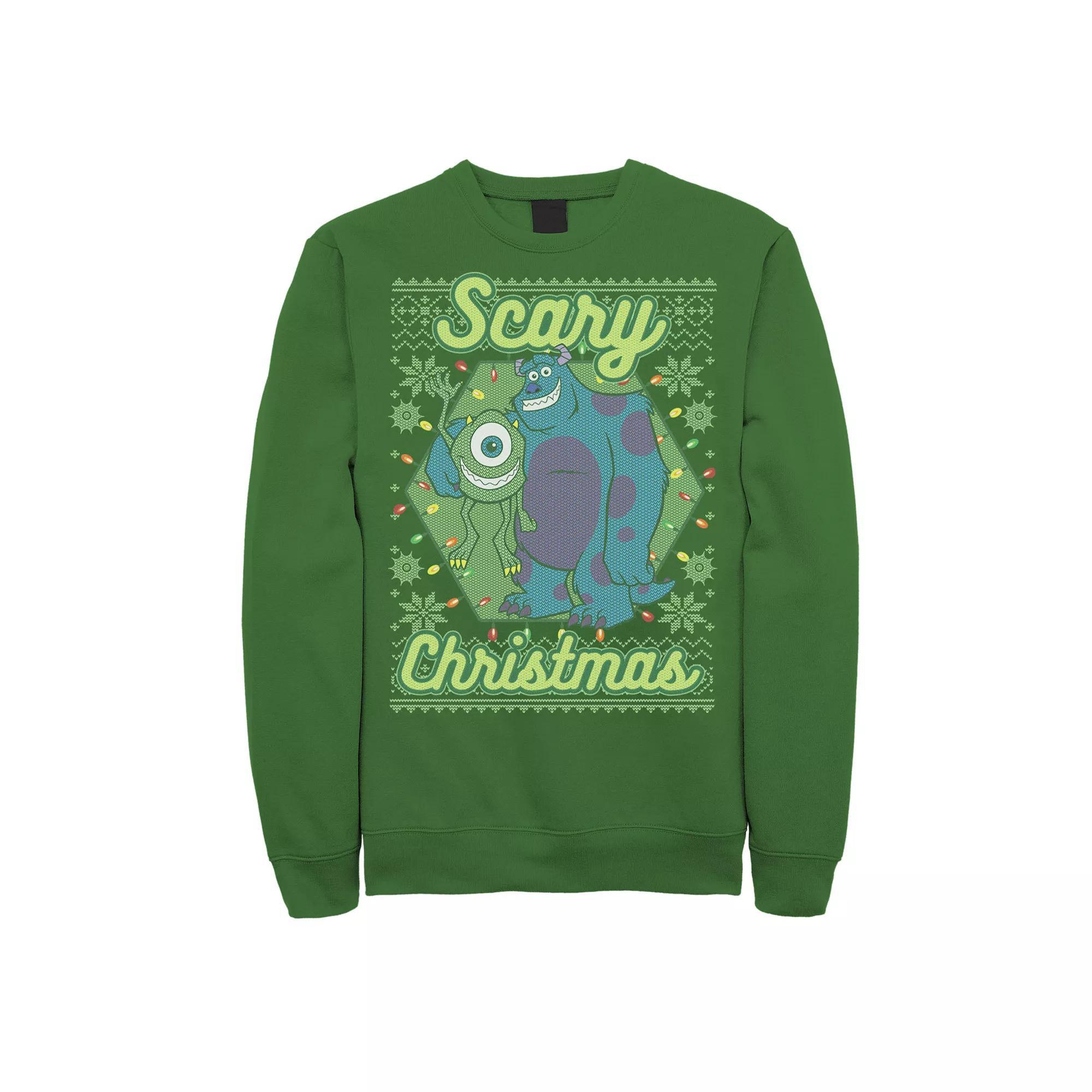 Disney / Pixar's Monsters, Inc. Men's Scary Christmas Fleece, Size: XL, Kelly Product Image
