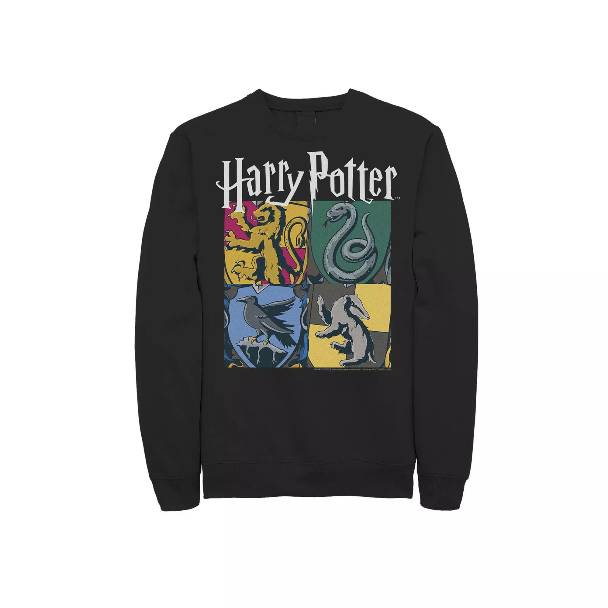 Men's Harry Potter Hogwarts Houses Vintage Collage Sweatshirt,  Product Image