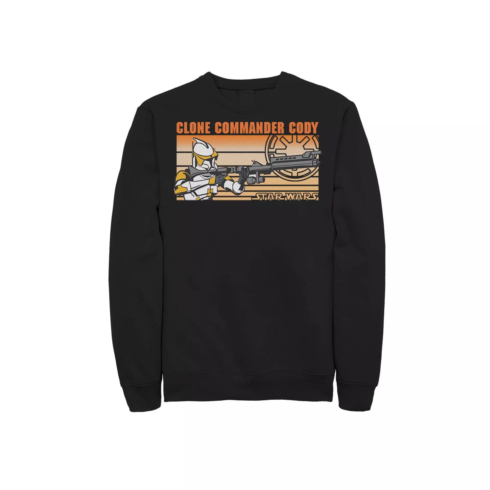 Men's Star Wars: Clone Wars Clone Commander Cody Sweatshirt, Size: Large, Black Product Image