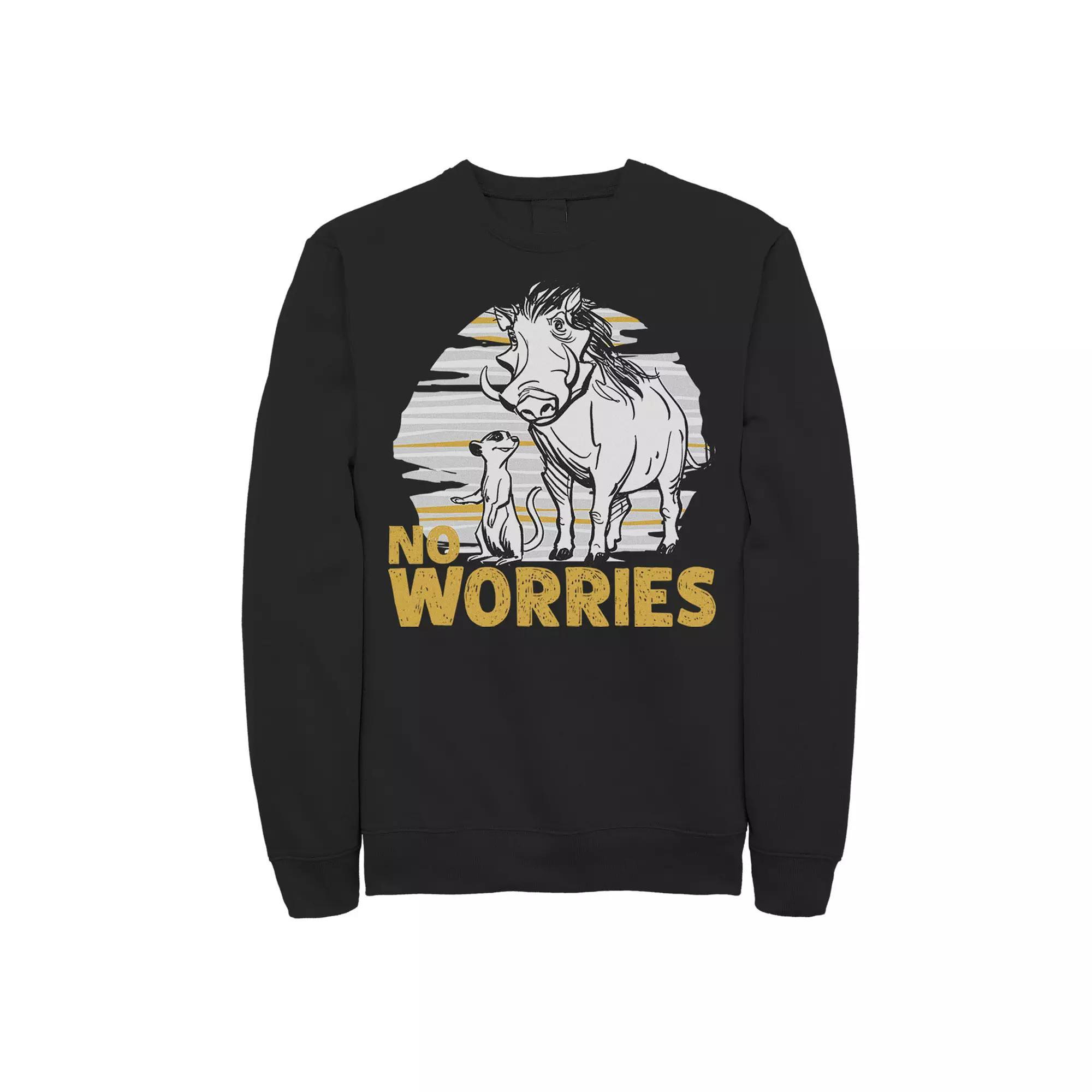 Disney's The Lion King Boys 8-20 Live Action Timon Pumbaa No Worries Graphic Hoodie, Boy's,  Product Image