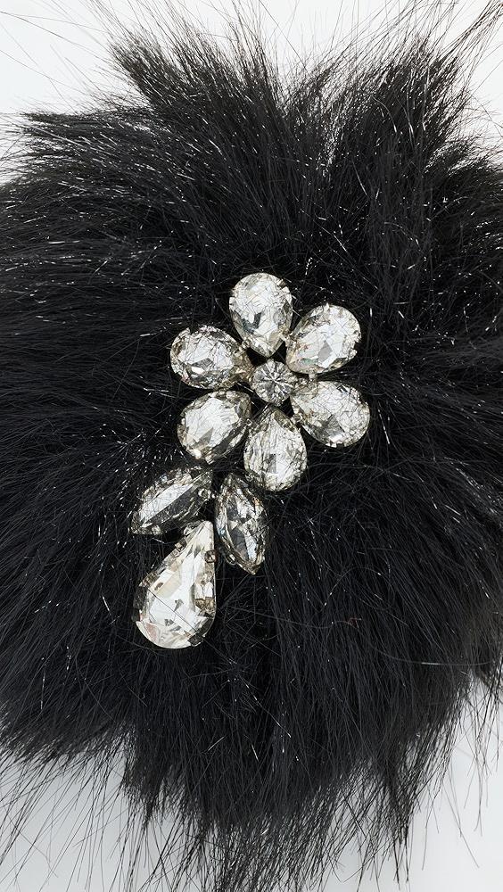 Simone Rocha Crystal Flower Pom Pom Earrings | Shopbop Product Image