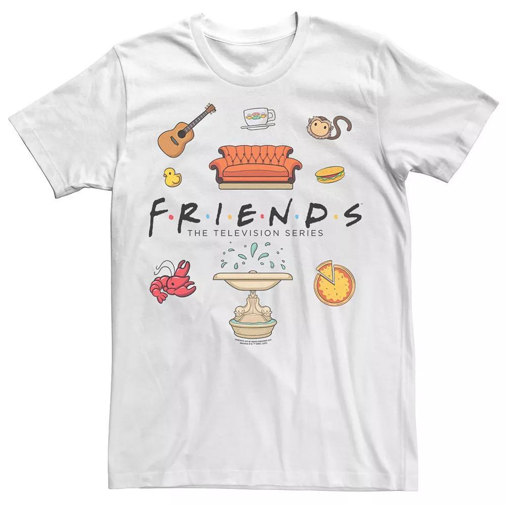 Men's Friends Chibi Art Item Jumble Tee,  Product Image