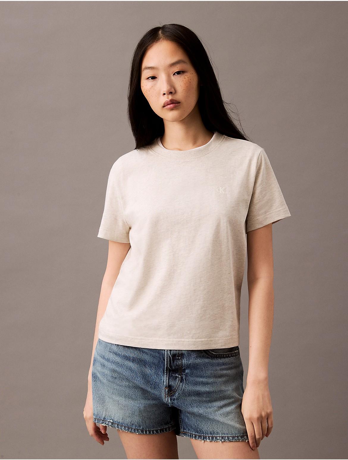 Calvin Klein Womens Archive Logo T-Shirt - Brown - S Product Image