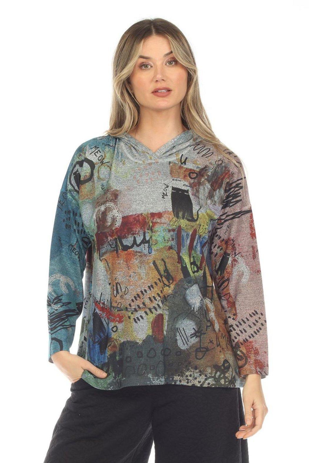 Moody Hoodie Knit Top Product Image