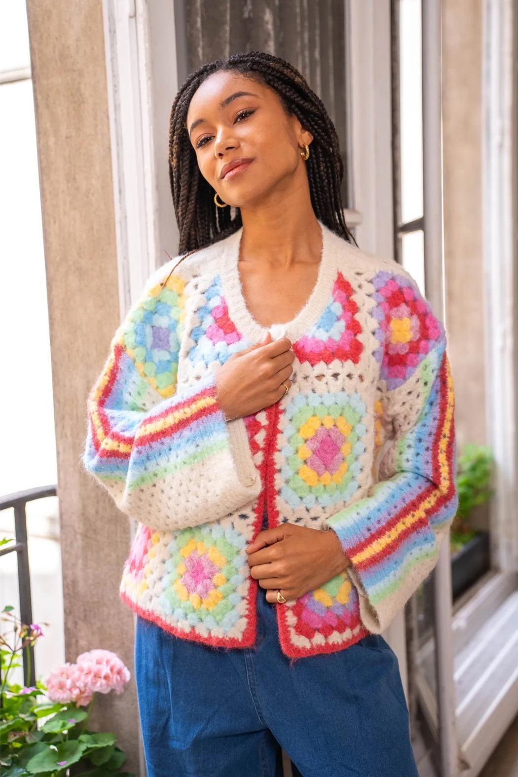 Ava Crochet Cardigan Product Image