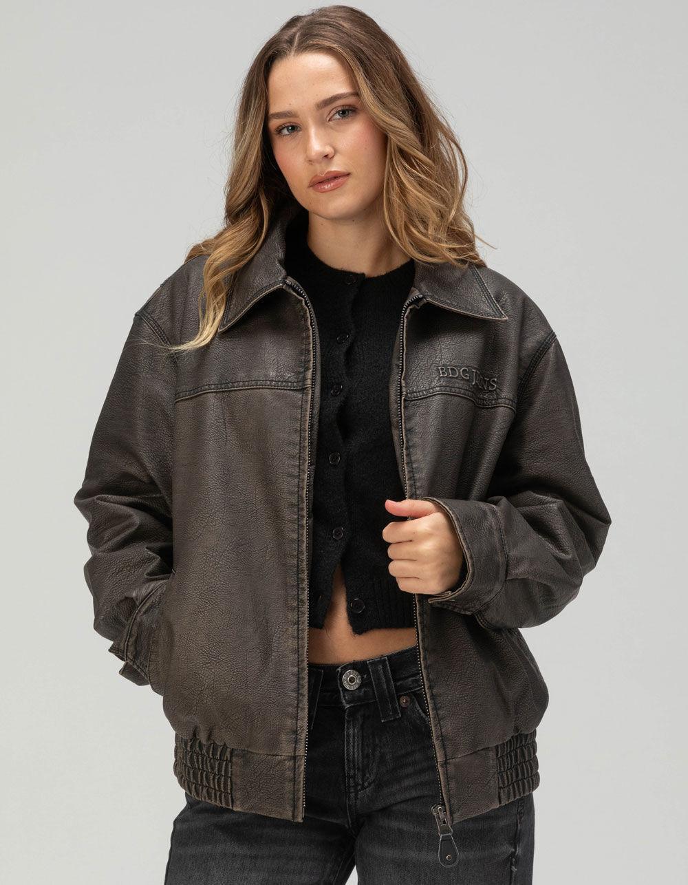 BDG Urban Outfitters Billie Vintage Faux Leather Womens Jacket Product Image