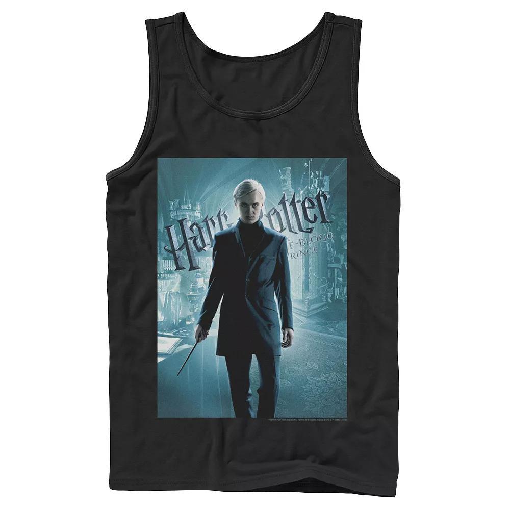 Men's Harry Potter Half-Blood Prince Draco Malfoy Character Poster Graphic Tank Top, Size: Small, Black Product Image