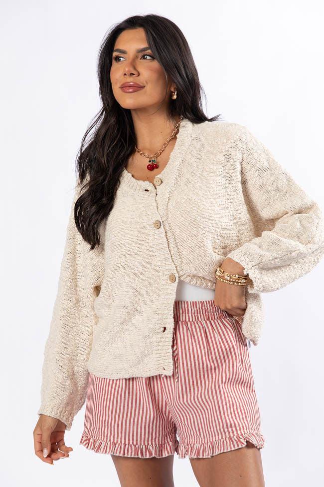 Afternoon Bliss Oatmeal Light Weight Cardigan SALE Product Image