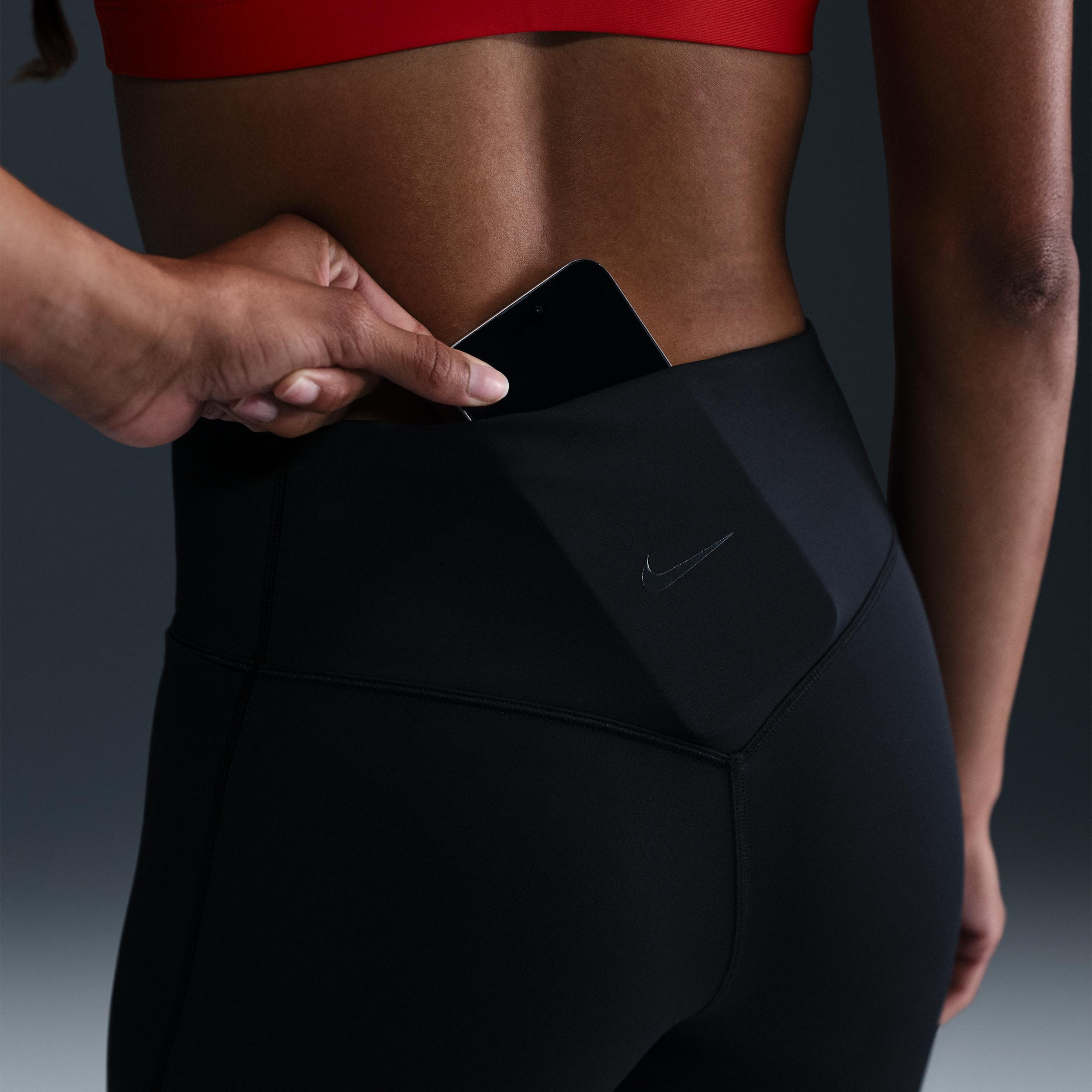 Nike Womens Universa High-Waisted 8 Biker Shorts with No Front Seam | HQ6823-010 Product Image