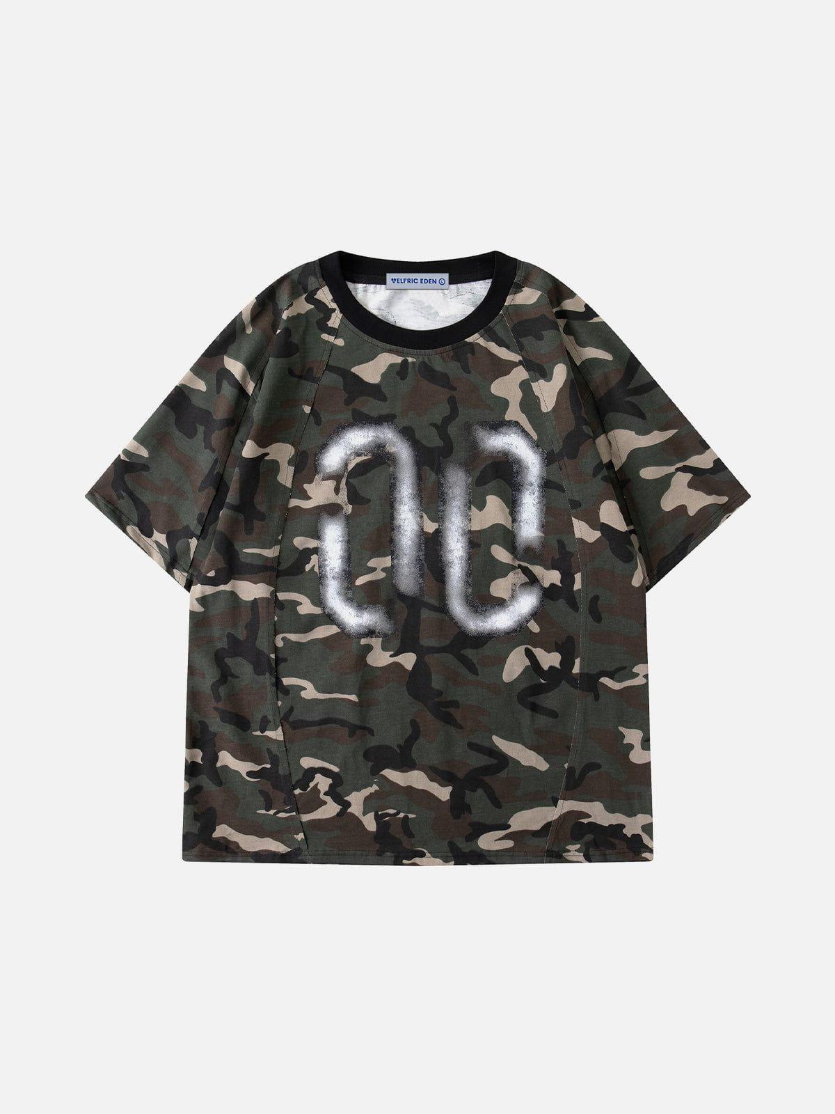 Aelfric Eden Camouflage Number Oversized Tee Product Image