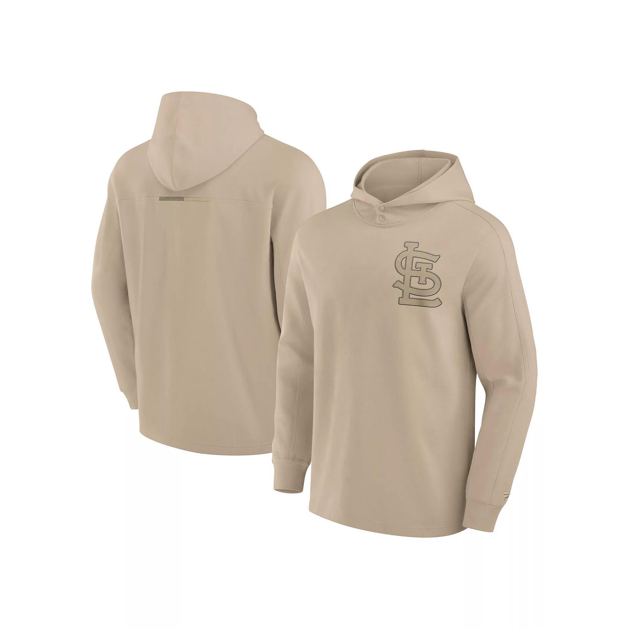 Men's Fanatics Signature Khaki St. Louis Cardinals Elements Lightweight Fleece Hoodie, Adult Unisex,  Product Image