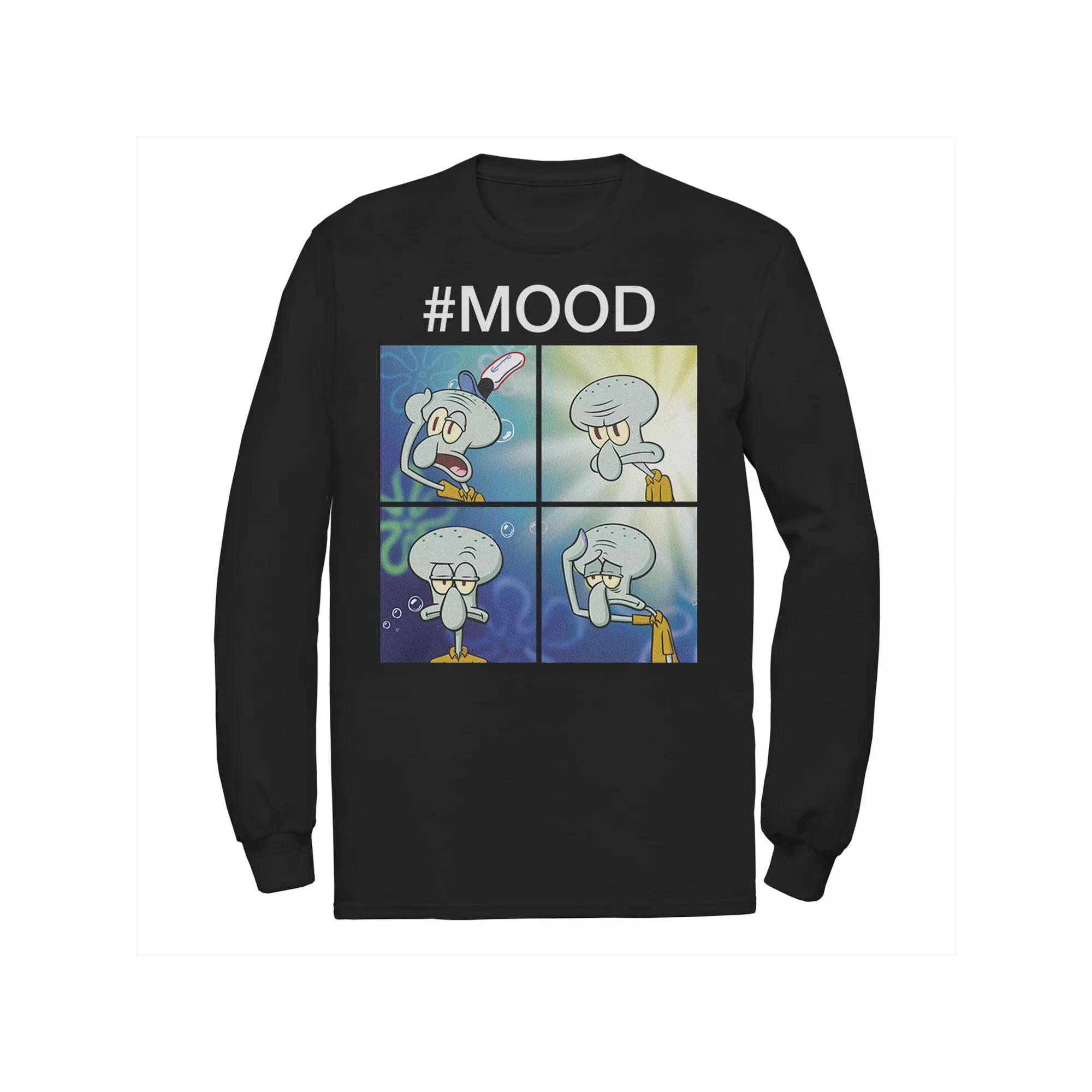 Men's Nickelodeon SpongeBob SquarePants Squidward Mood Long Sleeve Tee,  Product Image
