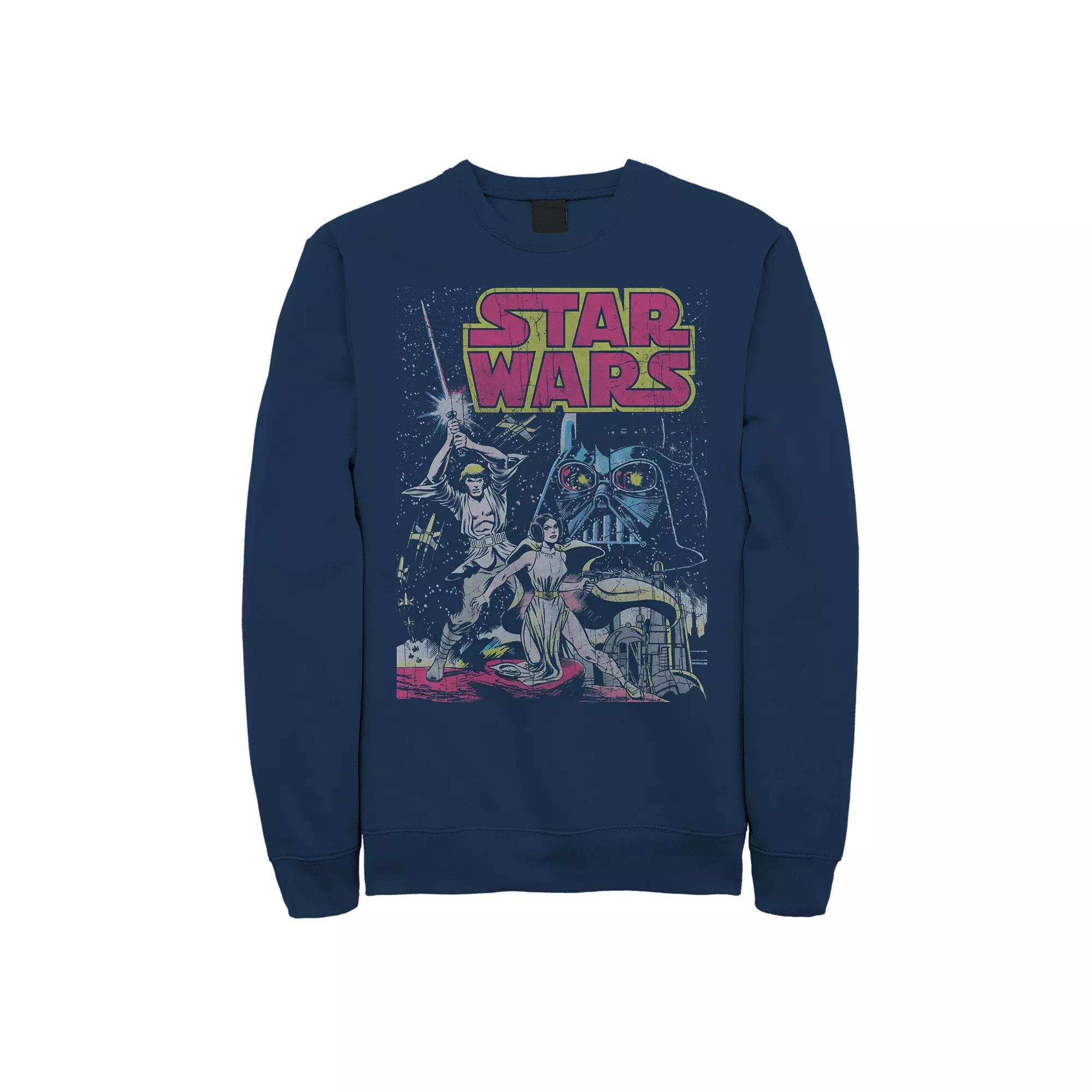 Men's Star Wars Classic Poster Sweatshirt, Size: Large, Blue Product Image