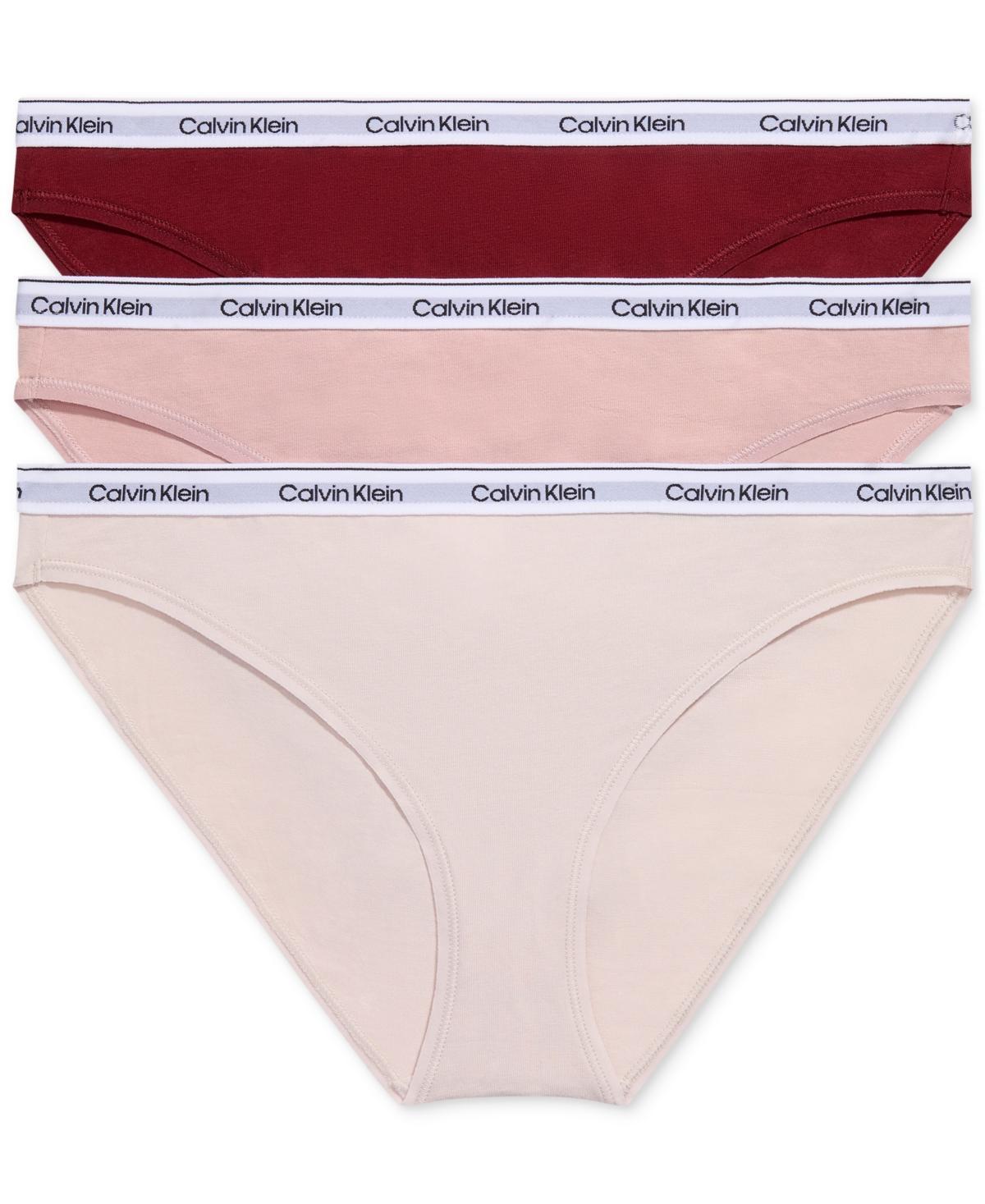 Calvin Klein Womens Modern Logo 3-Pack Bikini - Multi - S Product Image