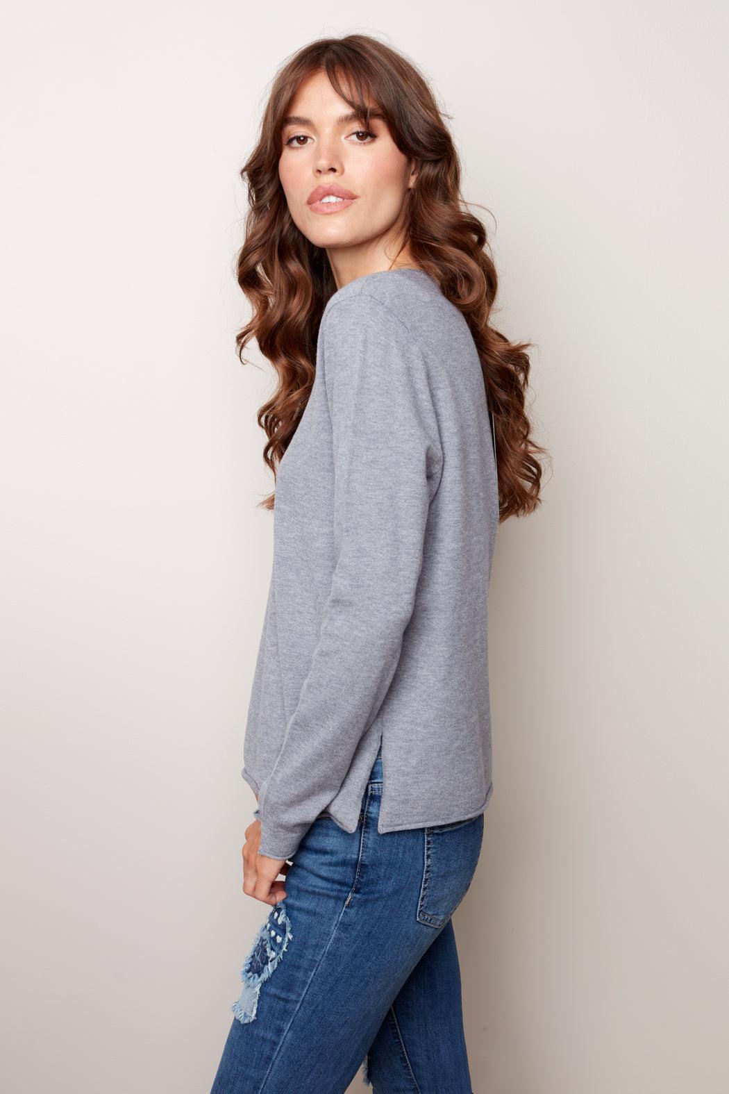 Basic V-neck Sweater Product Image