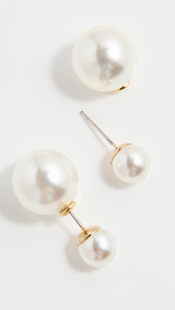 SHASHI Double Ball Pearl Earrings | Shopbop Product Image