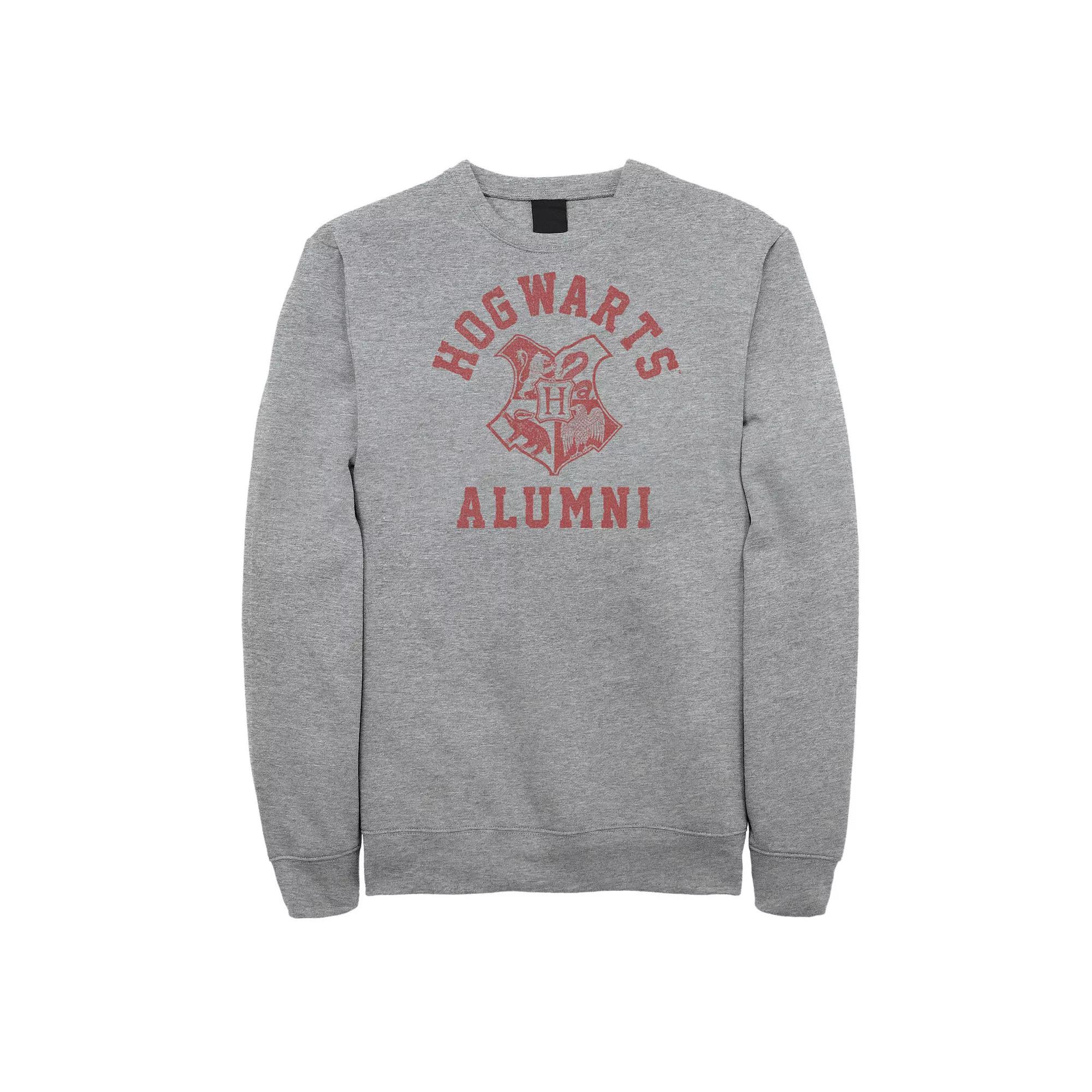 Men's Deathly Hollows 2 Hogwarts Alumni Logo Sweatshirt, Size: Medium, Athletic Grey Product Image